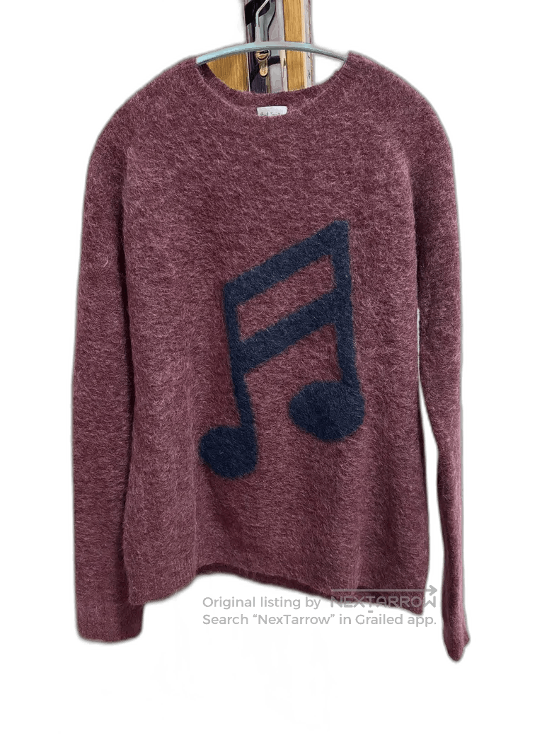 Paul Harnden Shoemakers Paul Smith Knit Sweater with Musical Notes. Size US L / EU 52-54 / 3 - 1 Thumbnail