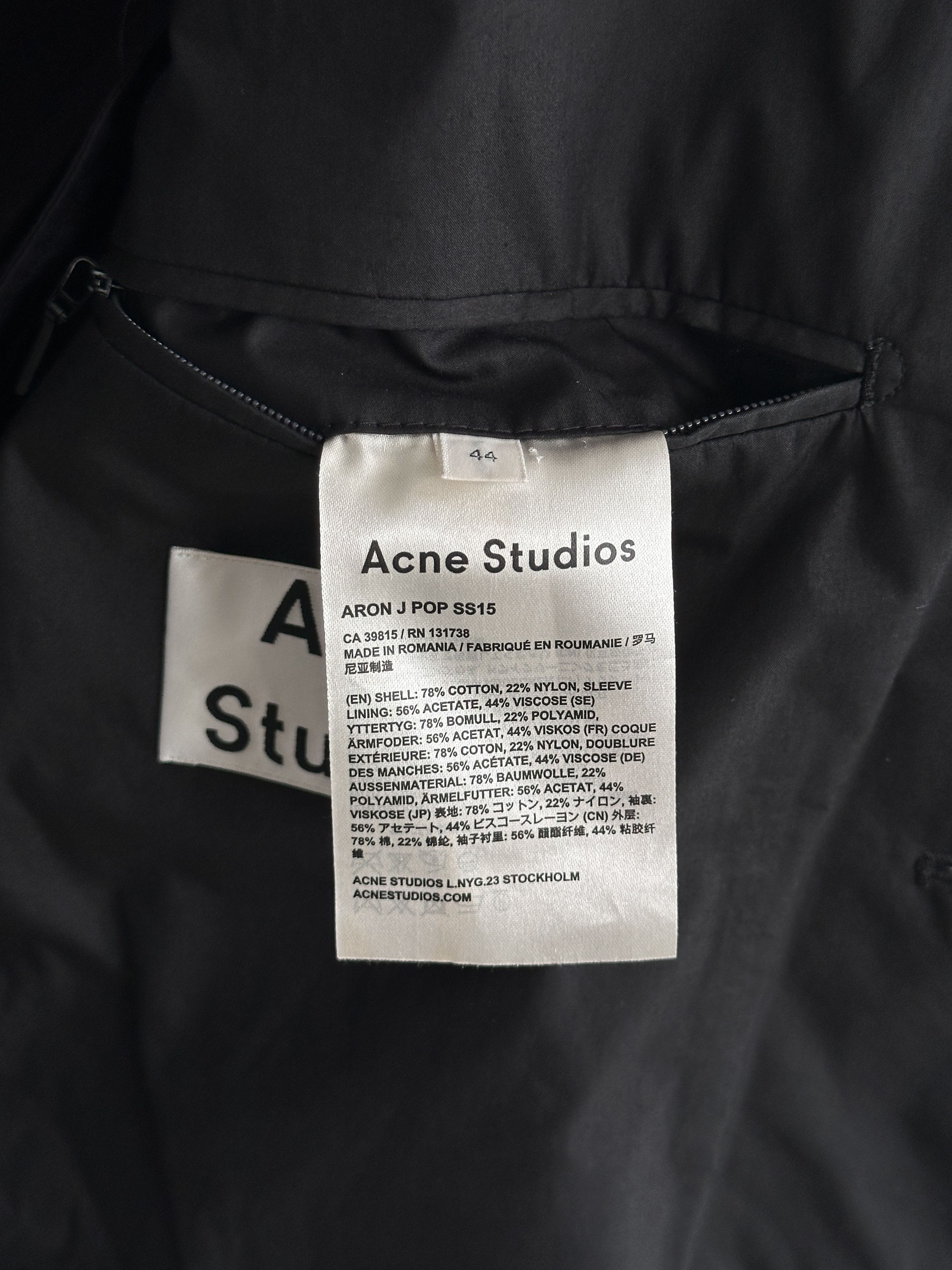 Acne Studios Acne Studios Aron J Pop Black Blazer Jacket Size 44R - 9 Thumbnail