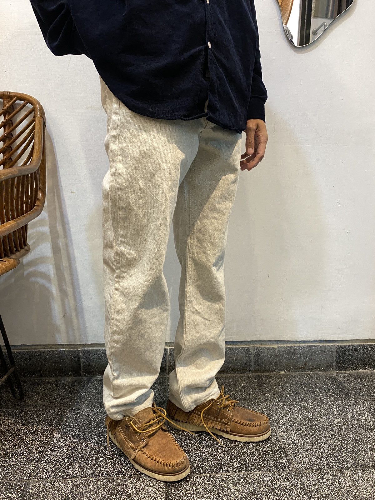 Helmut Lang × Uniqlo Helmut Lang By Uniqlo Silvergrey Denim Straight 28/30 Size US 30 / EU 46 - 3 Thumbnail