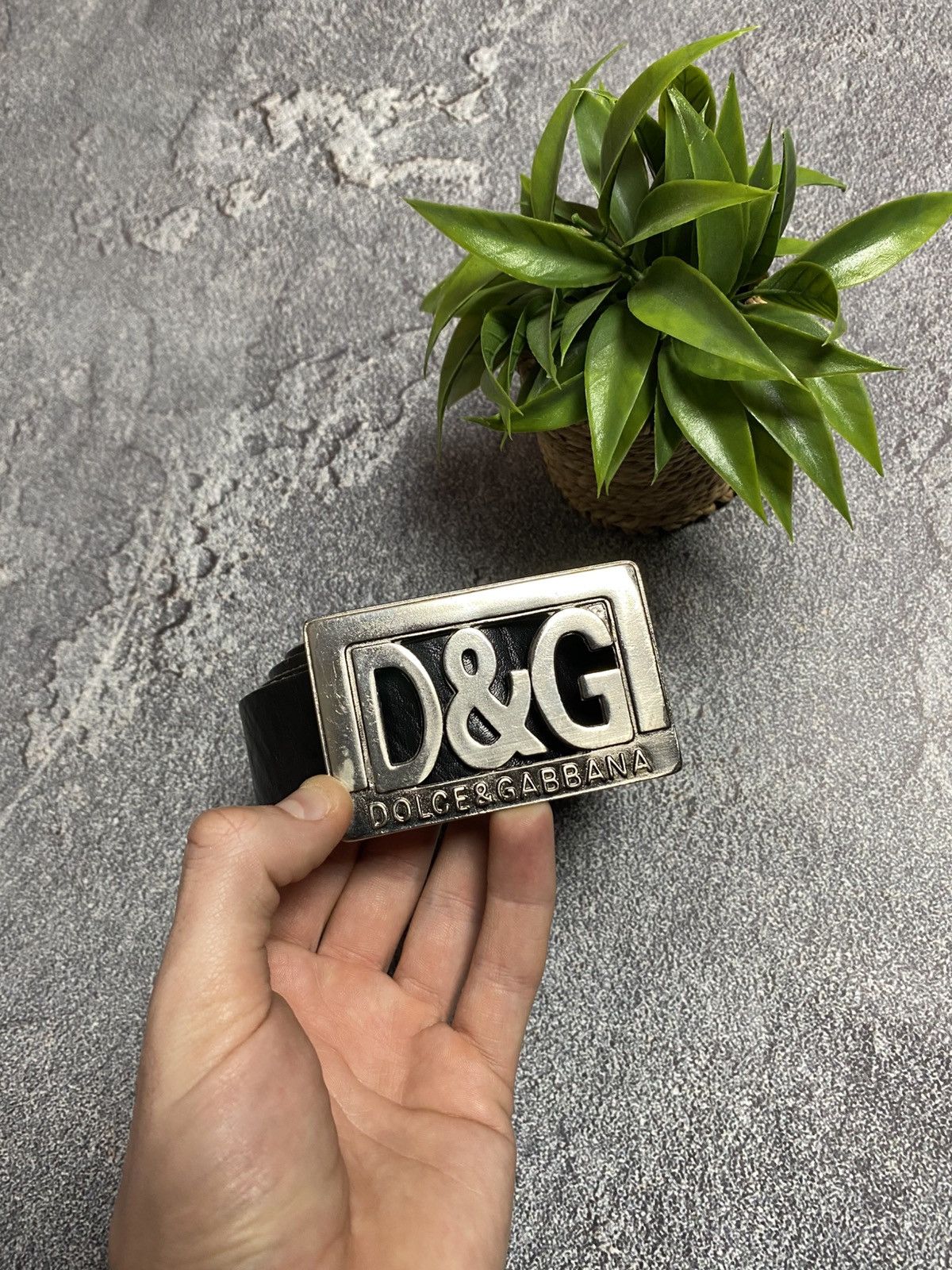 Dolce gabbana leather belt mens