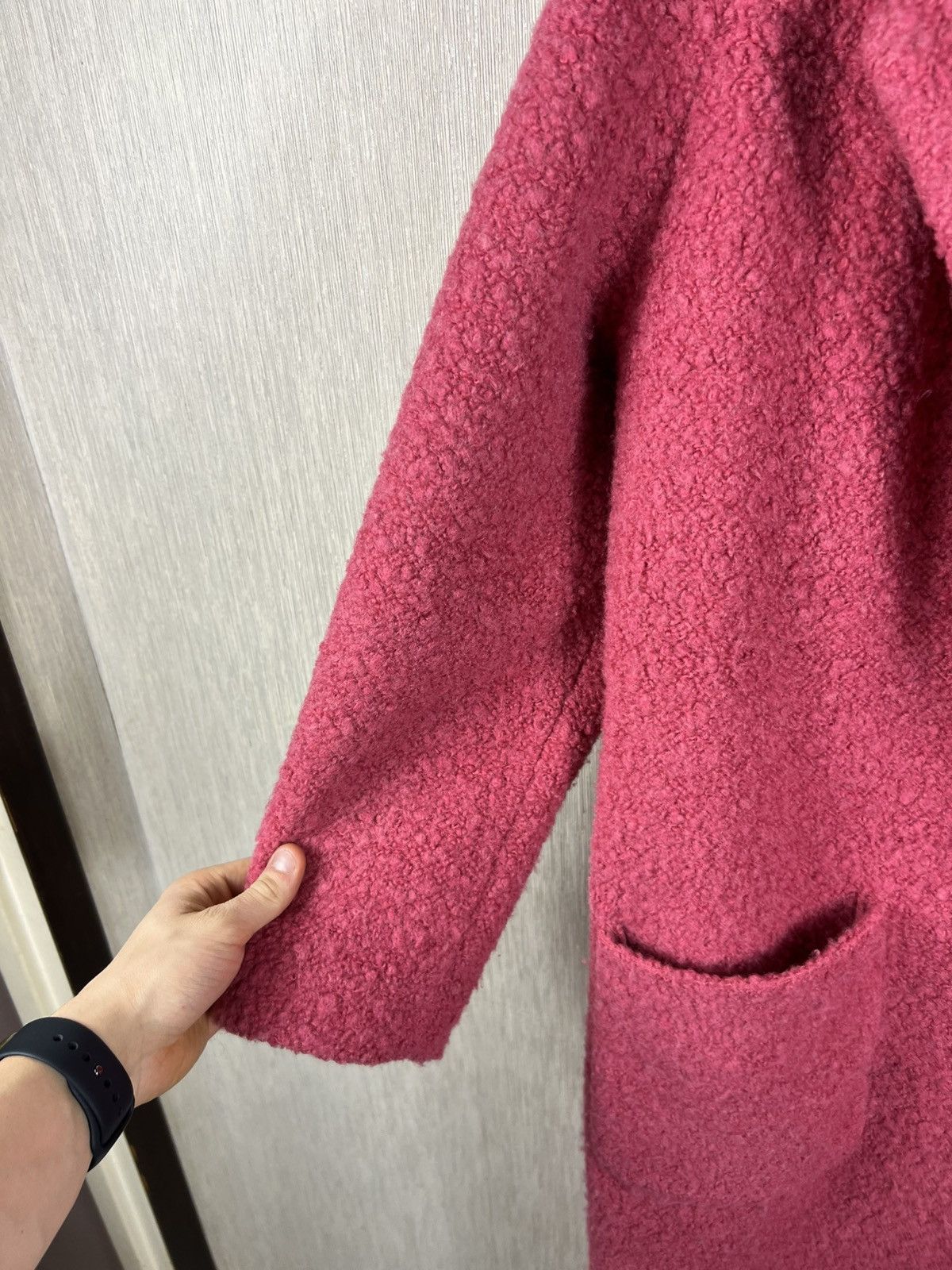 Ganni Ganni programme teddy long tied coat sherpa wool nylon pink Size M / US 6-8 / IT 42-44 - 10 Thumbnail