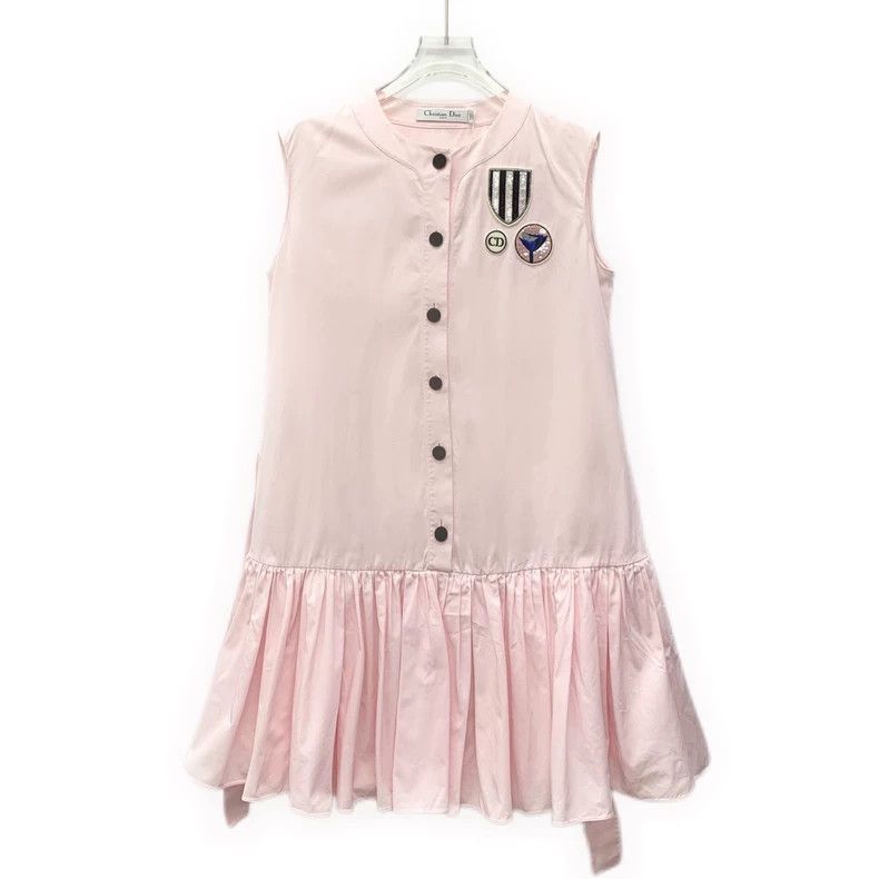 Dior Dior Pink logo sequin cotton sleeveless single-breasted bel Size XS / US 0-2 / IT 36-38 - 1 Thumbnail
