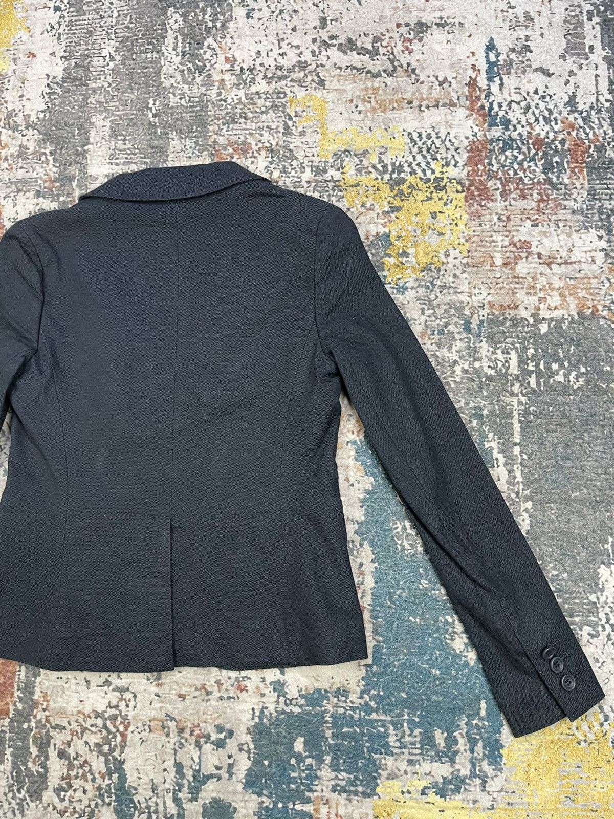 Theory Theory Akrans Irish Deep Blue Seer Shrunken Blazer Size XS / US 0-2 / IT 36-38 - 6 Thumbnail