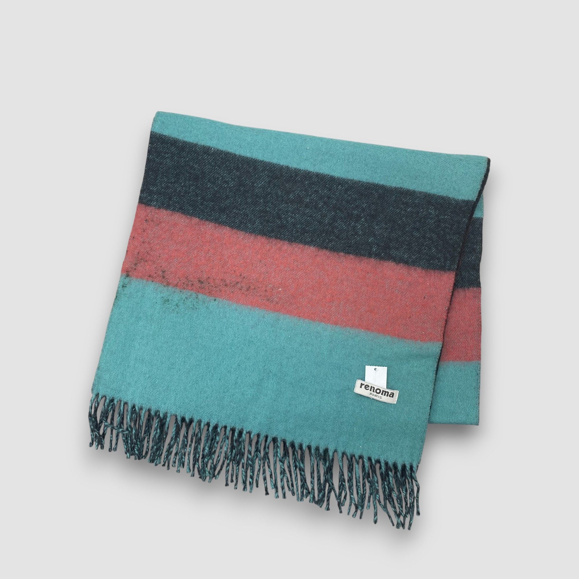 Renoma Vintage Renoma Scarf Muffler Wool Fringe Winter Scarves Size ONE SIZE - 3 Thumbnail