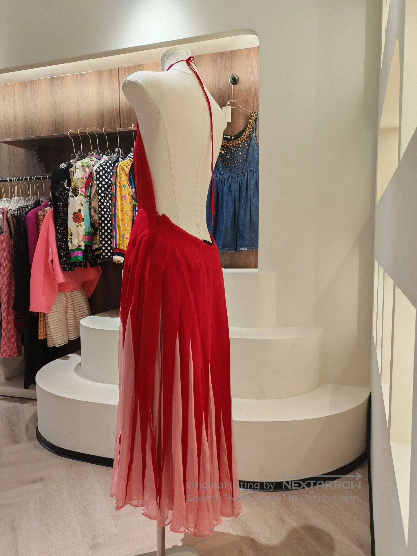 Valentino Valentino Red Halter Open Back Dress. Size S / US 4 / IT 40 - 2 Thumbnail