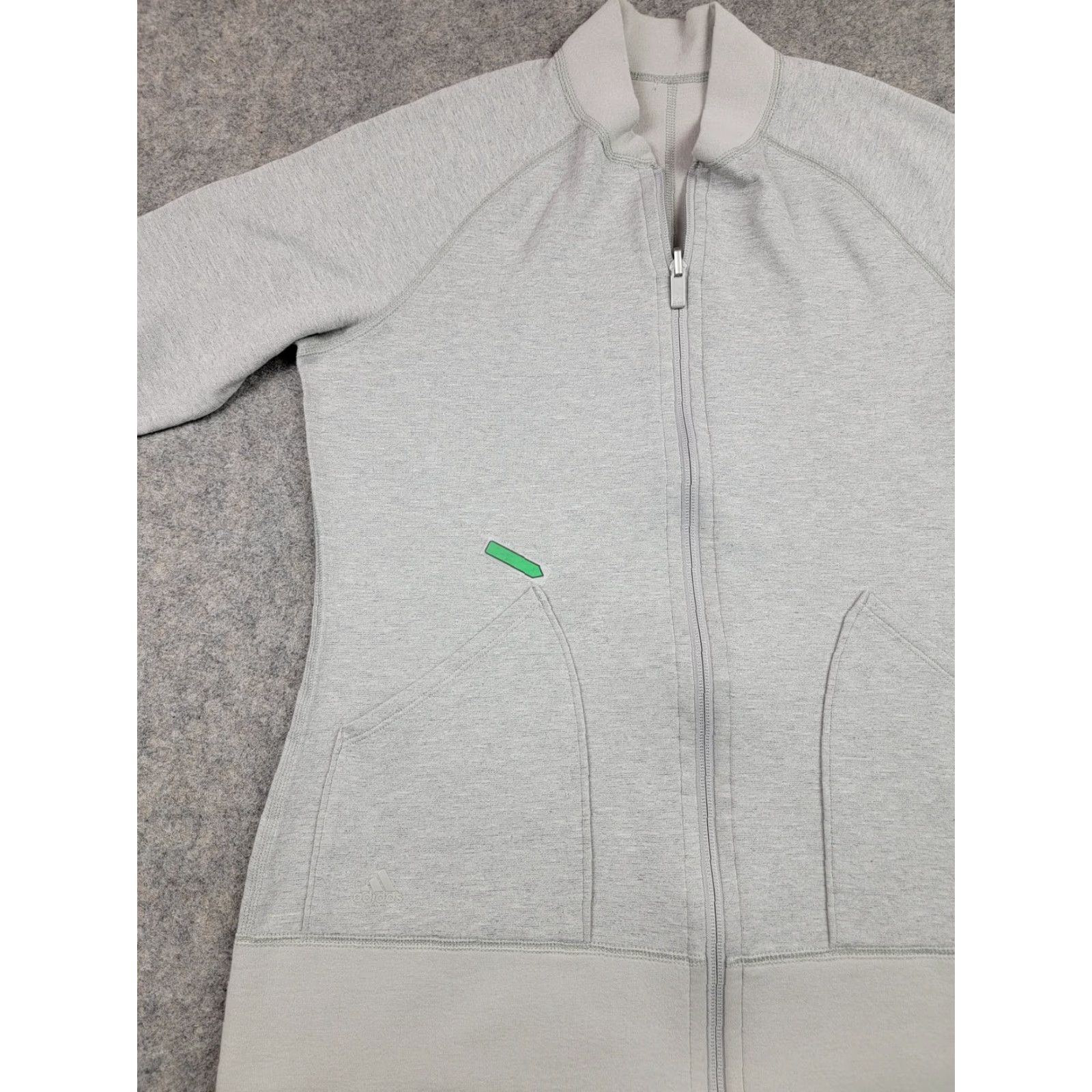 Adidas Adidas Jacket Womens Large Gray Full Zip Lightweight Pockets Athletic Casual Training Sweatshirt Size M / US 6-8 / IT 42-44 - 7 Thumbnail
