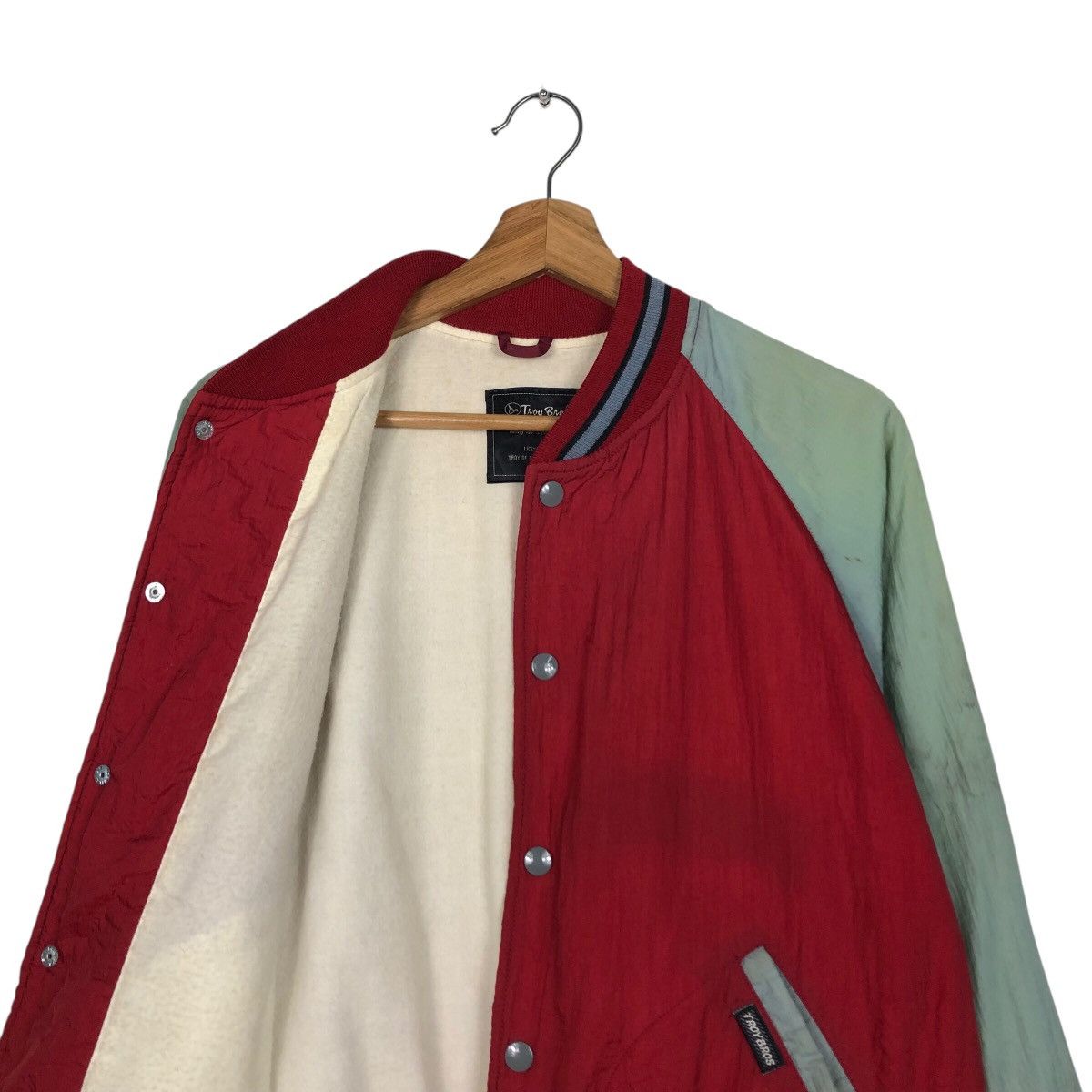 Japanese Brand 📌Vintage Varsity Bomber Jacket Troy Bros Issey Miyake Size US M / EU 48-50 / 2 - 13 Thumbnail