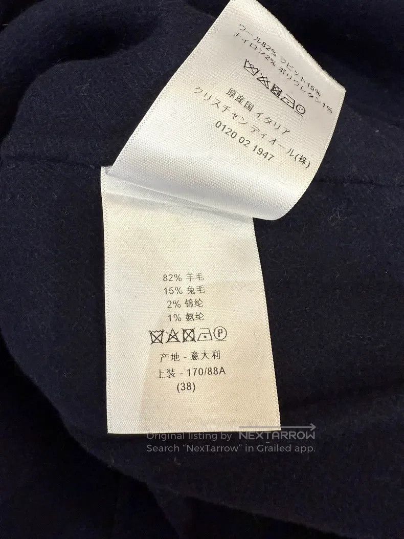 Dior Dior Dark blue wool coat Size XS / US 0-2 / IT 36-38 - 5 Thumbnail