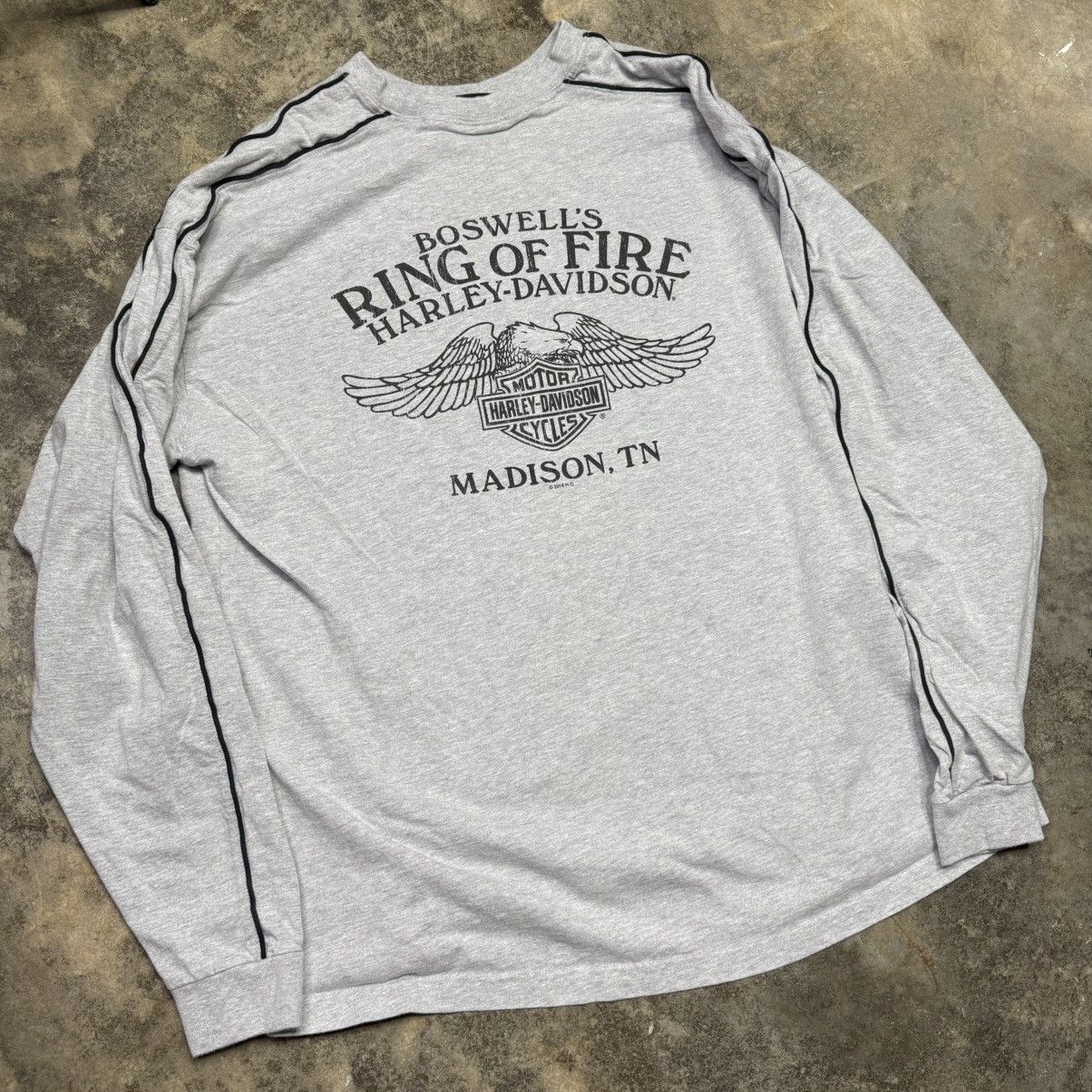 Vintage vintage harley davidson longsleeve checkered flag tshirt Size US XL / EU 56 / 4 - 8 Thumbnail