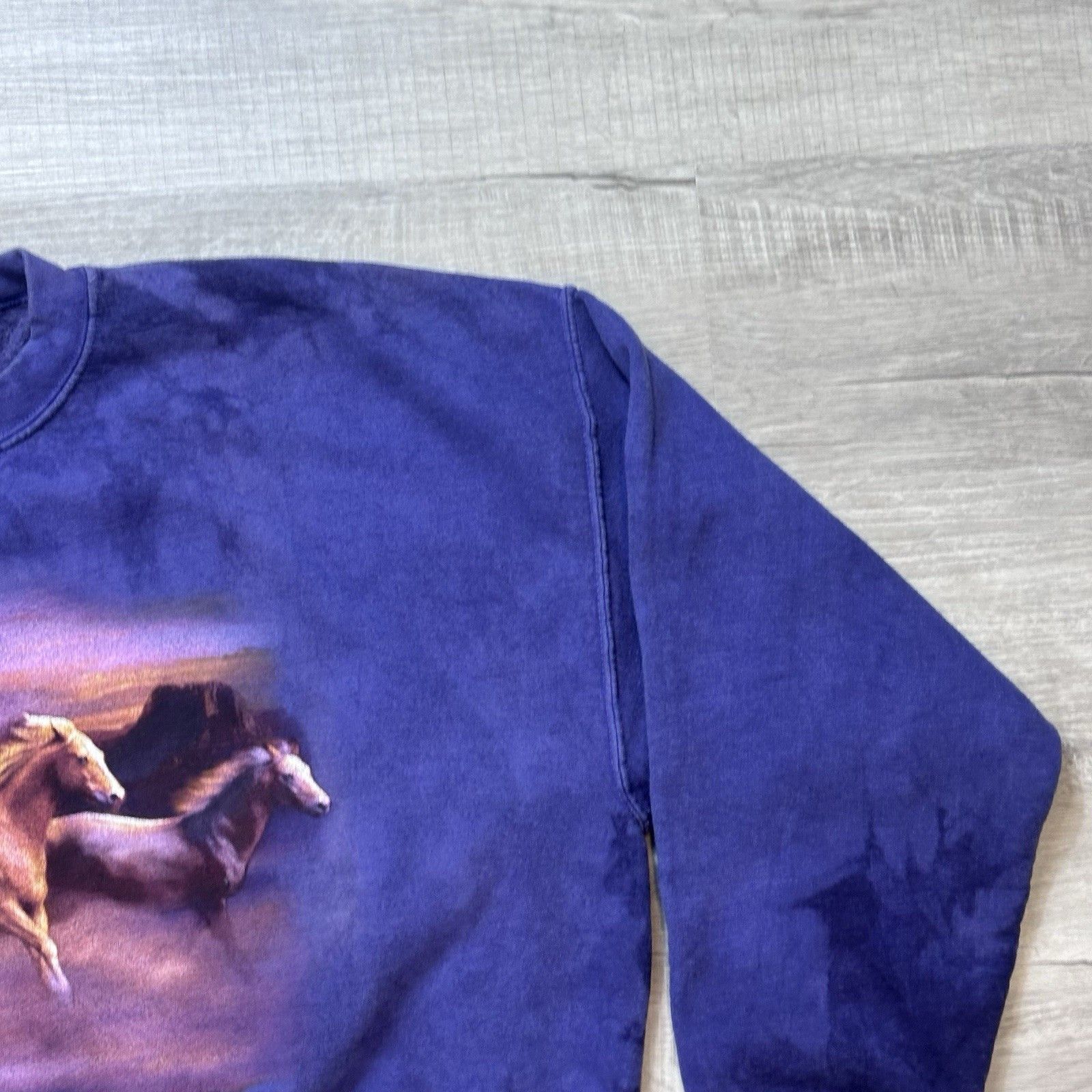 Gildan Vintage Y2K Gildan Crewneck Sweatshirt Wild Horses Purple Size US XXL / EU 58 / 5 - 4 Thumbnail
