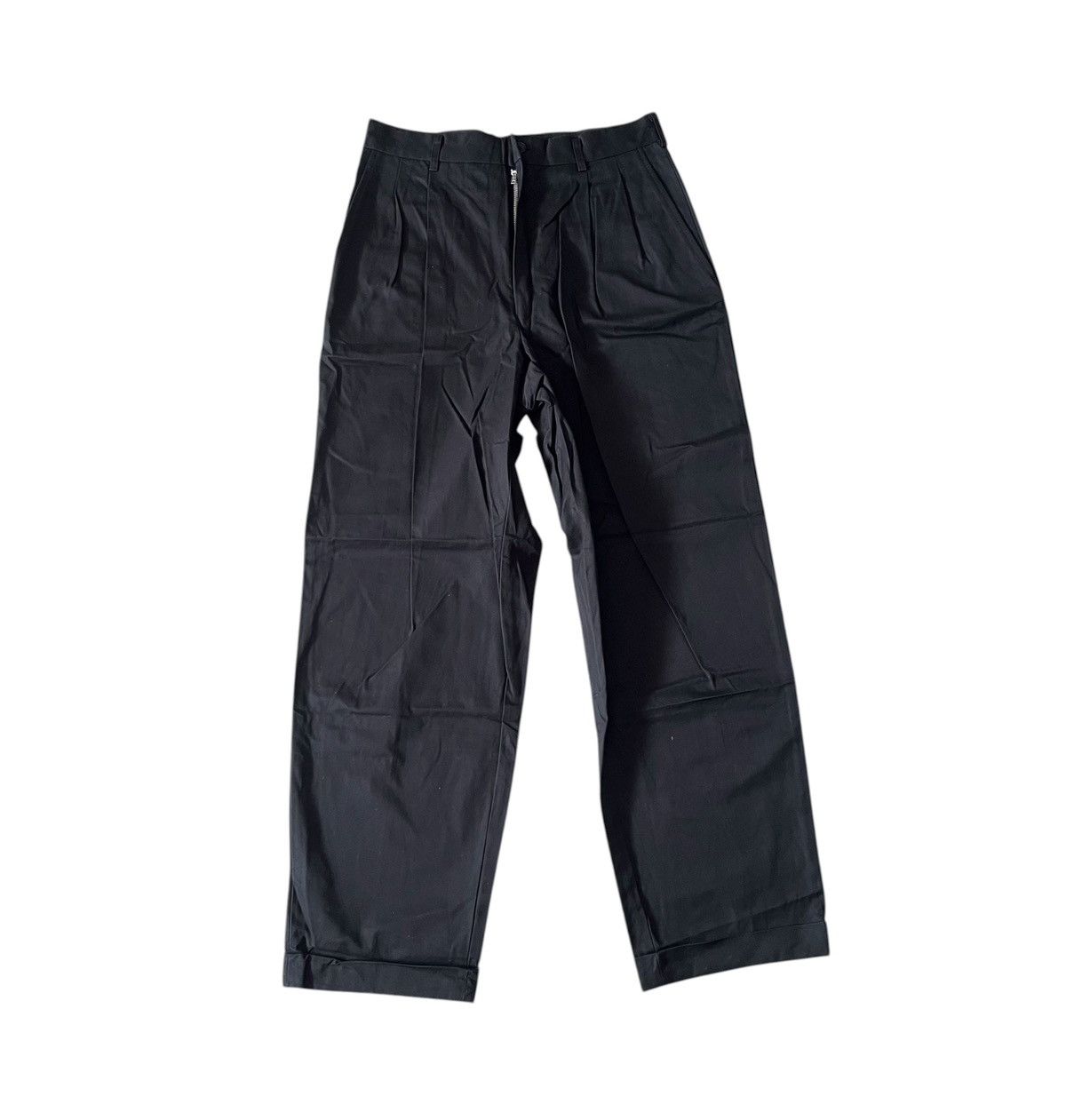 Comme des Garcons TAX FREE 🇺🇸 cdg homme AD99 black cuffed wide leg trousers Size US 29 - 1 Thumbnail