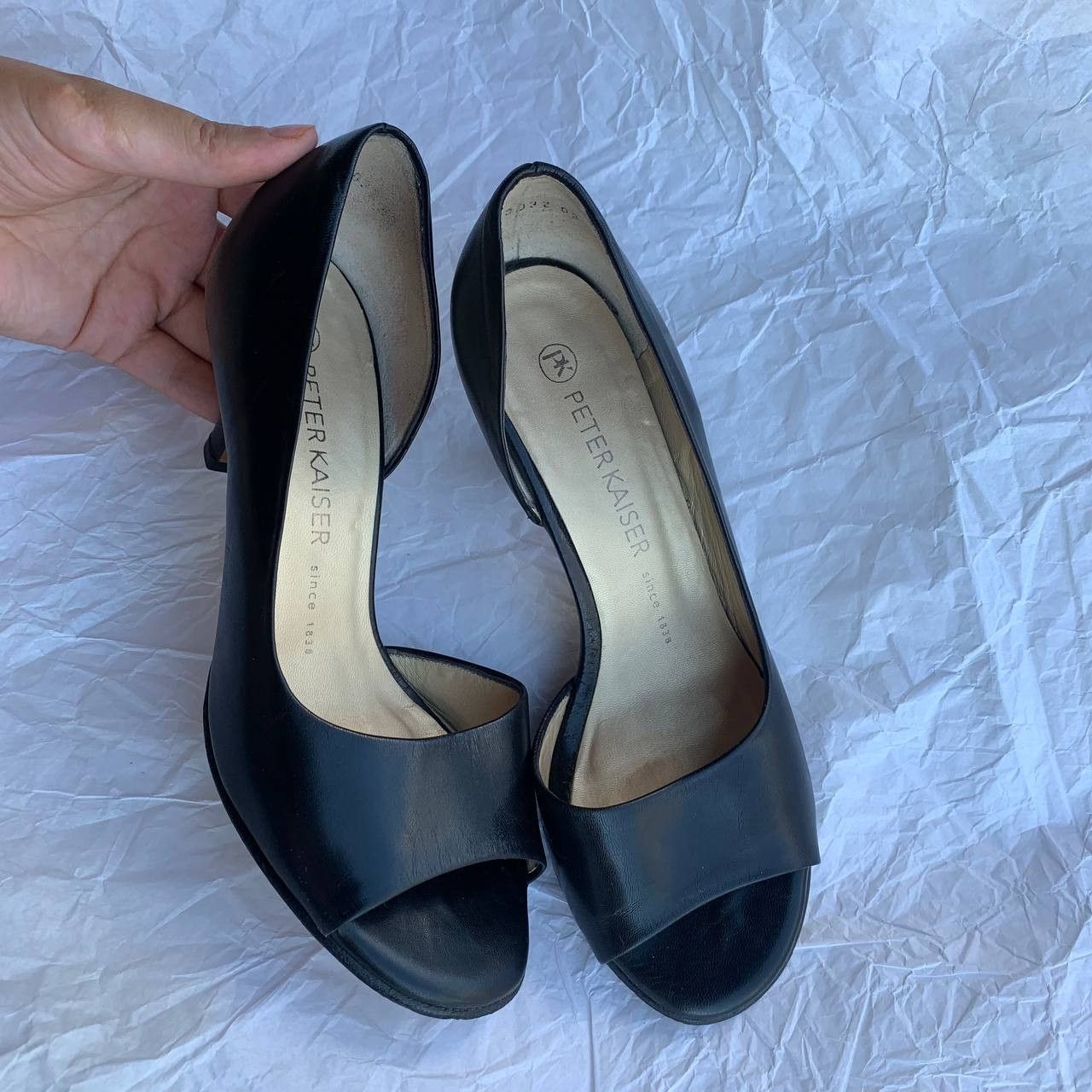 Other Peter Kaiser black women's leather vintage sandals Size US 6 / IT 36 - 2 Thumbnail