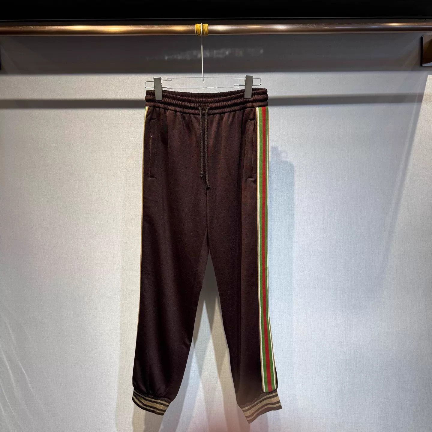 Gucci Gucci Brown Side Web Track Pants Size S Size US 30 / EU 46 - 1 Thumbnail