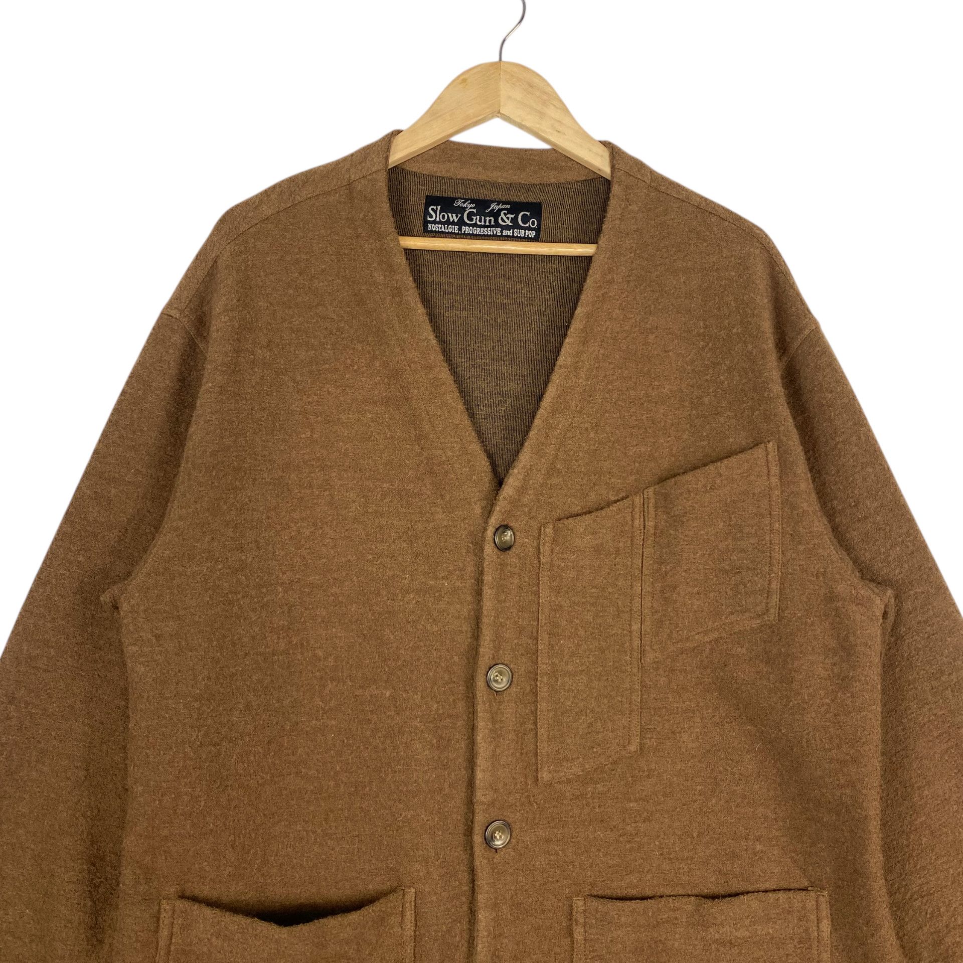 Junya Watanabe 💥SLOW GUN & CO KNIT CARDIGAN JAPAN Size US XL / EU 56 / 4 - 5 Thumbnail
