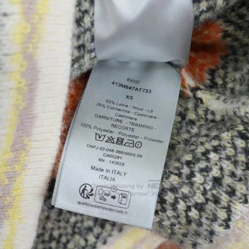 Dior Dior Orange Cashmere Sweater with Logo . Size XS / US 0-2 / IT 36-38 - 5 Thumbnail
