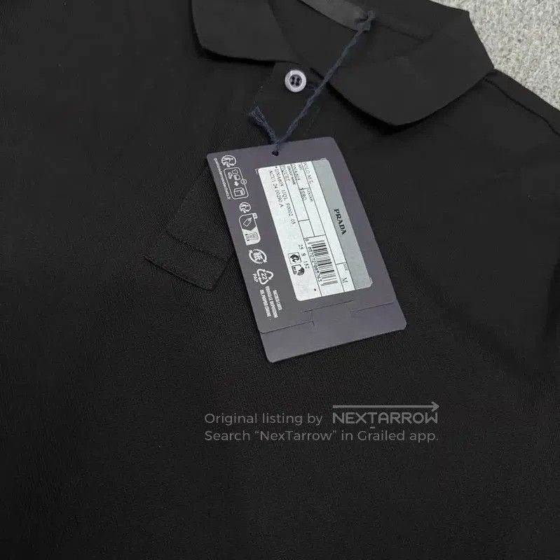 Prada Prada Black Long Sleeve Cotton Men's Polo. Size US M / EU 48-50 / 2 - 3 Thumbnail