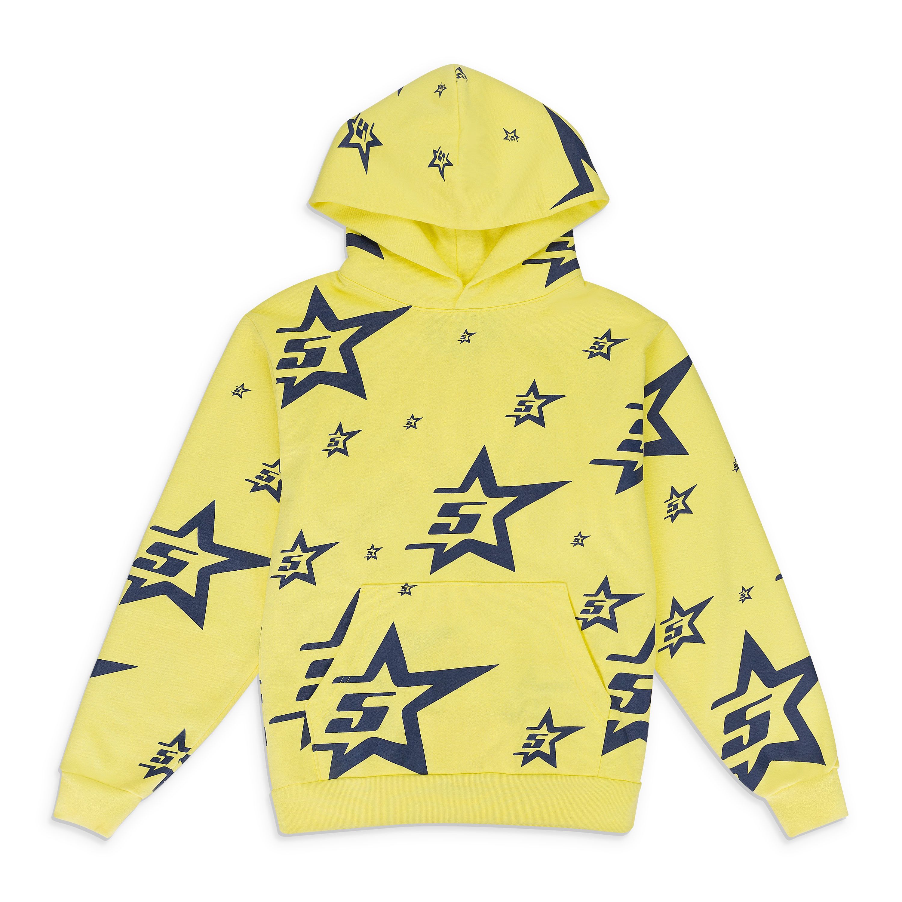 5STAR PRINT YELLOW HOODIE SIZE XL