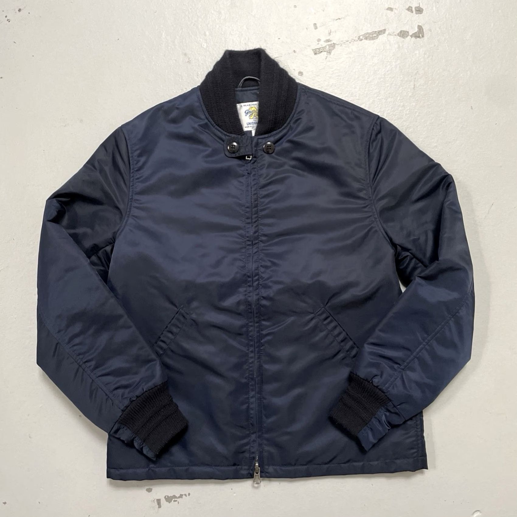 Golden Bear Golden Bear x UnionMade Nylon Military Style Bomber Jacket Unisex Adults S Blue USA Vintage Heritage SF Union Made Army College Military Jacket Size US S / EU 44-46 / 1 - 2 Thumbnail