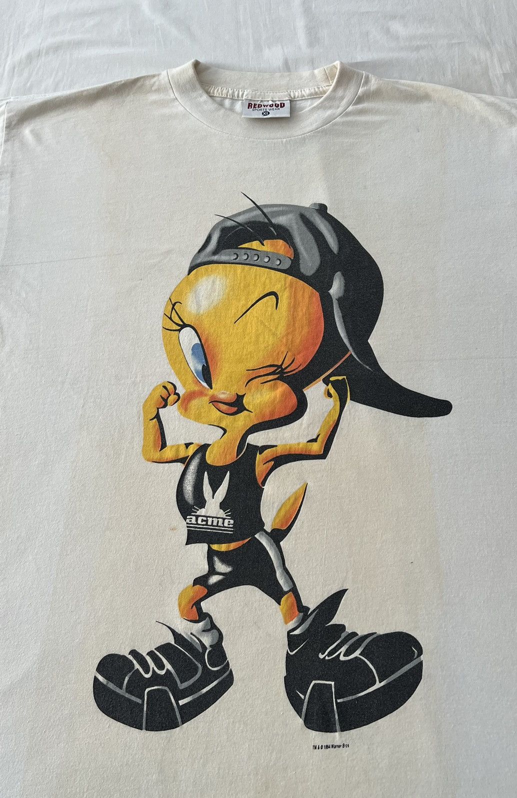 Cartoon Network Vintage 1994 Tweety Warner Bros Looney Tunes Cartoon T-shirt Size US XL / EU 56 / 4 - 4 Thumbnail