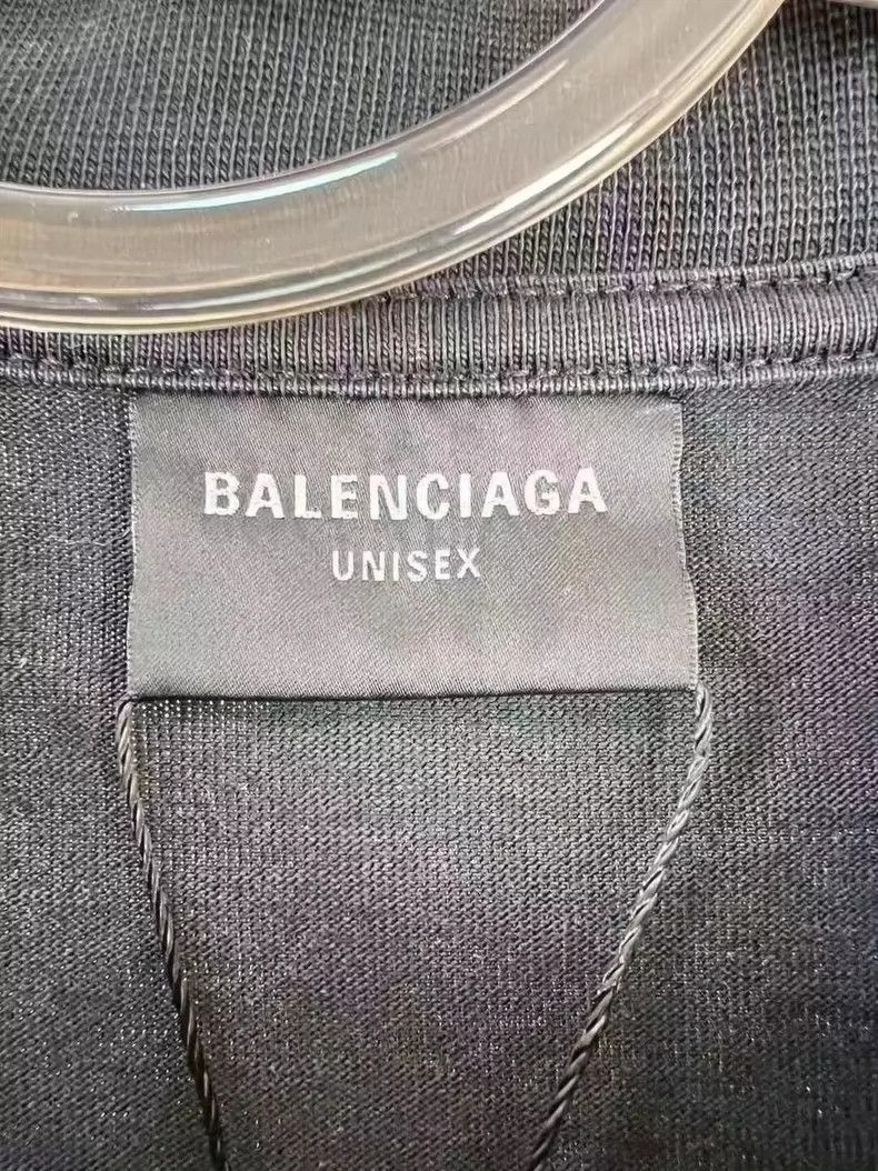 Balenciaga Balenciaga 23SS mud-dyed Sanskrit short sleeves are old mo Size US M / EU 48-50 / 2 - 6 Thumbnail