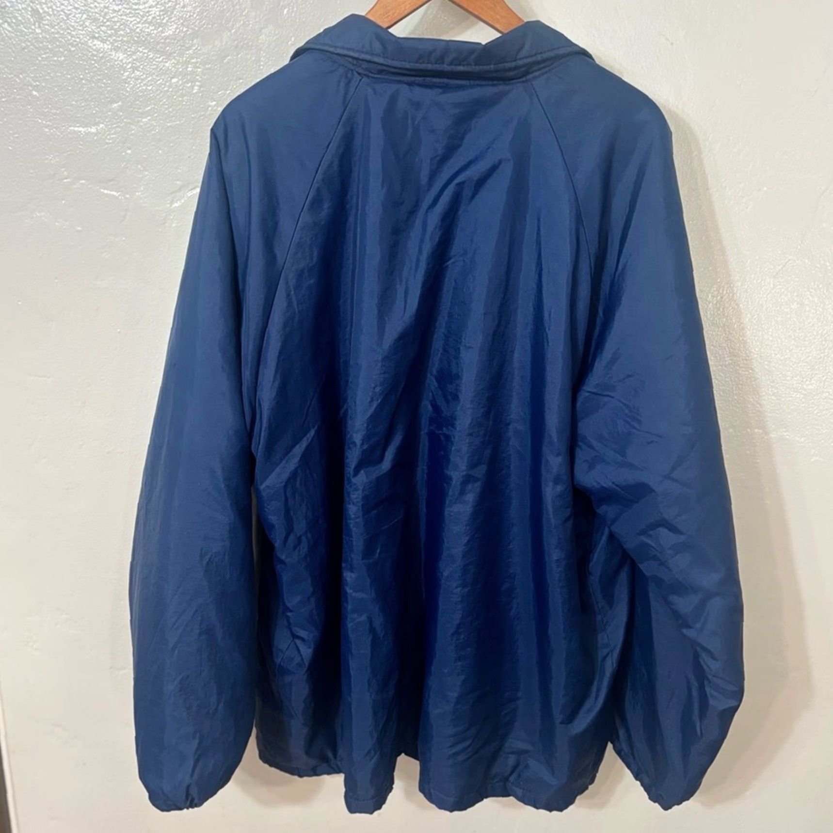 Vintage VINTAGE Hartwell Jacket Unisex Adults L Navy Blue 70s 80s Made in USA Windbreaker Coach's/Coaches Cardigan Style Competent? Size US L / EU 52-54 / 3 - 8 Thumbnail