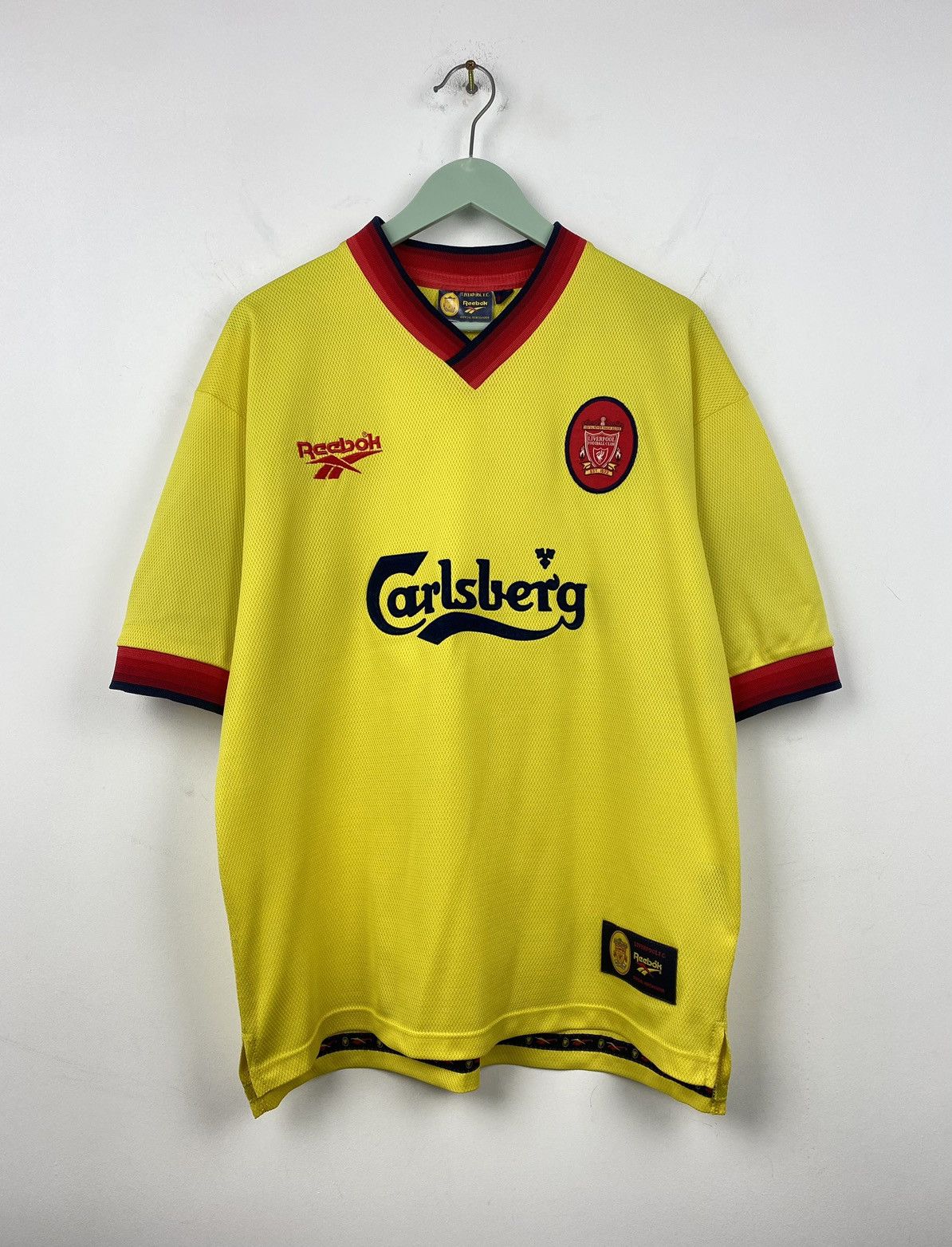 Reebok Vintage Liverpool 1997 1999 Reebok Soccer Jersey PSG Arsenal Size US M / EU 48-50 / 2 - 1 Thumbnail