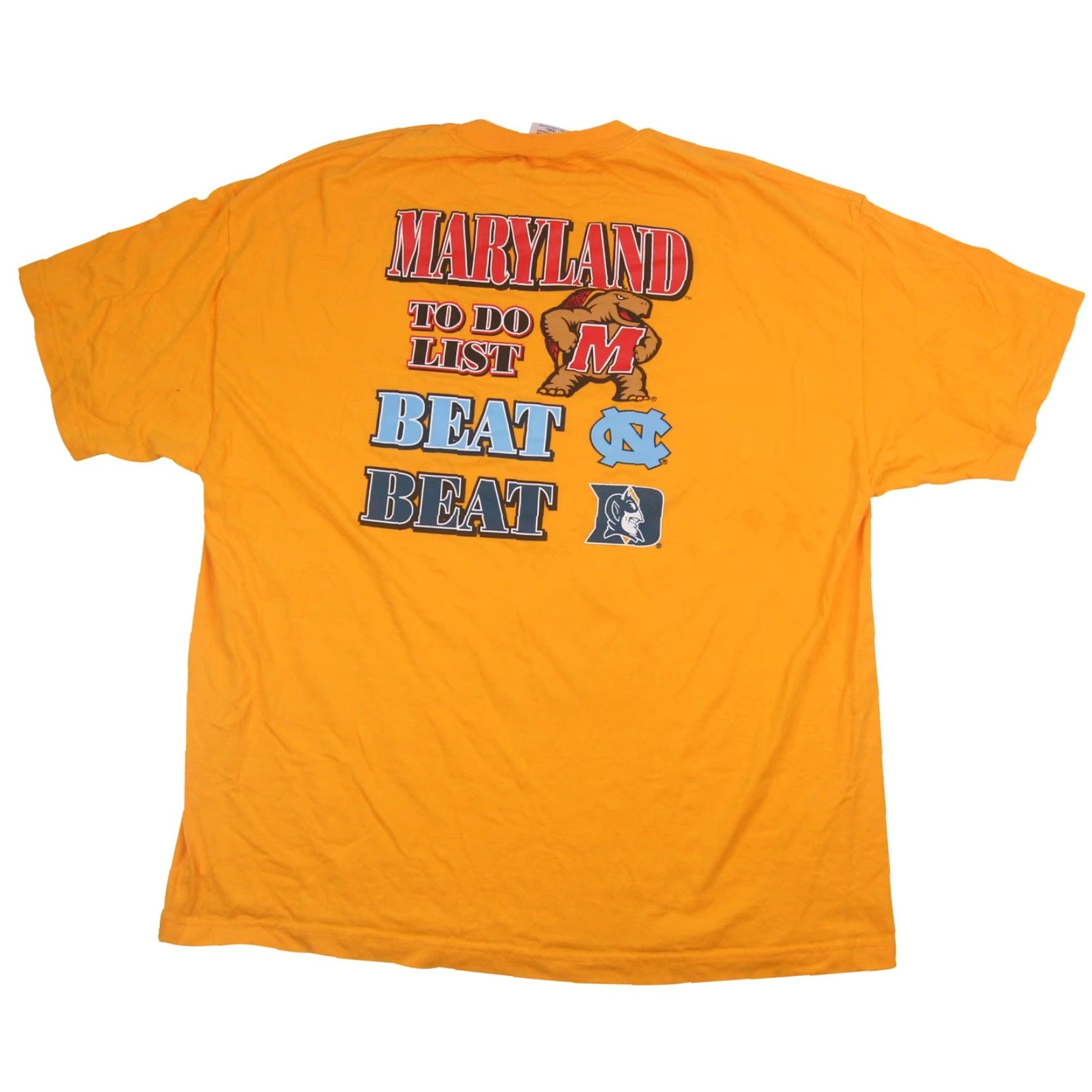 Vintage VINTAGE Maryland Terrapins T-Shirt Mens 2XL Yellow graphic 90s Football Fans Shirt Size US XXL / EU 58 / 5 - 4 Thumbnail