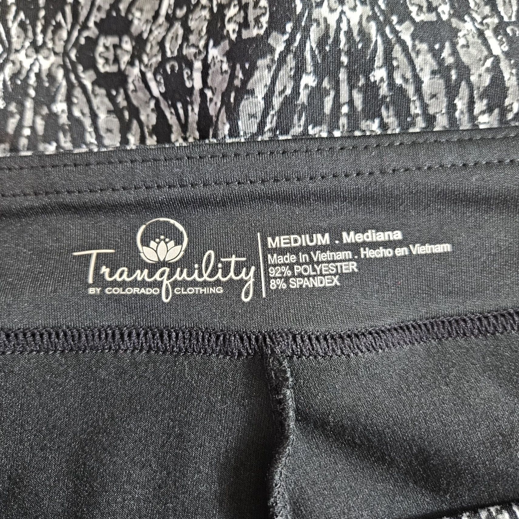 Vintage Tranquility Skort Womens Medium Black Gray Pull On Athletic Short 15.5" Waist 15.5" Length Summer Spring Size ONE SIZE - 3 Thumbnail