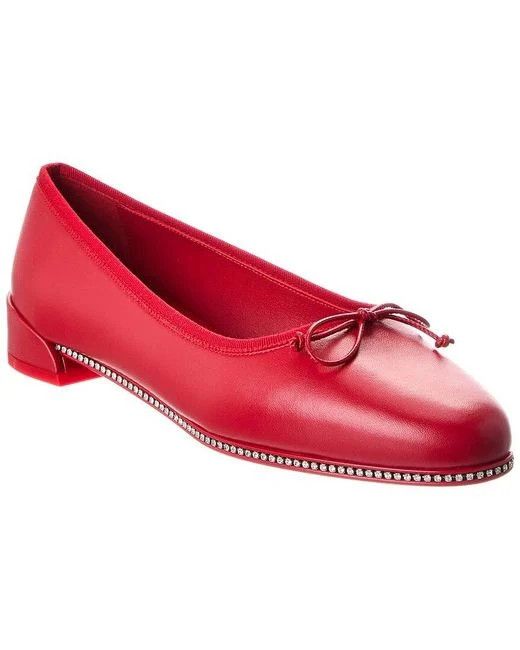 Christian Louboutin os11x0526 Sweetie Strass Ballerina Flats in Red Size US 11 / IT 41 - 2 Thumbnail