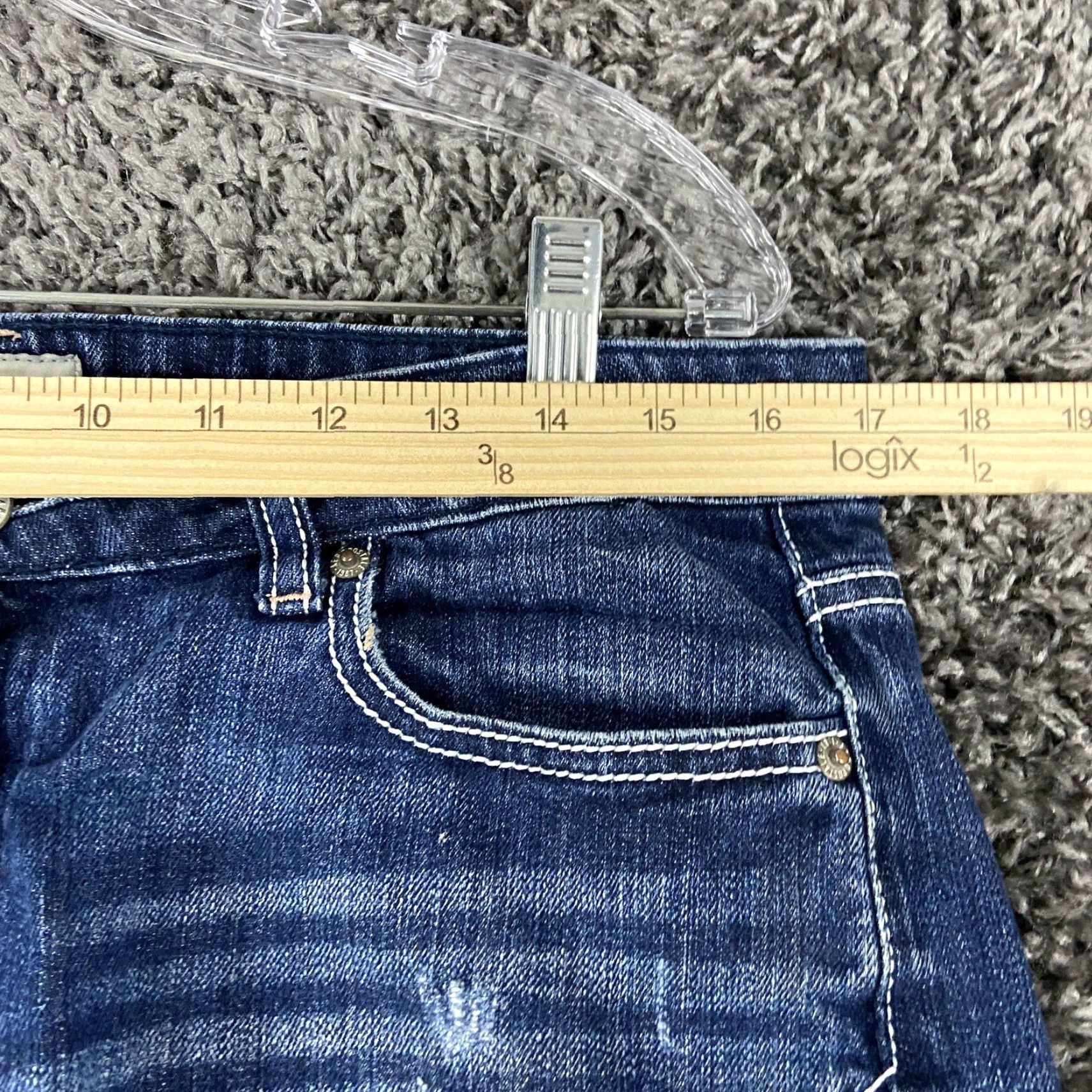 Vintage Aéropostale Distressed Shorts Women’s 7/8 Blue Cut-Off Womens Size 28" / US 6 / IT 42 - 5 Thumbnail
