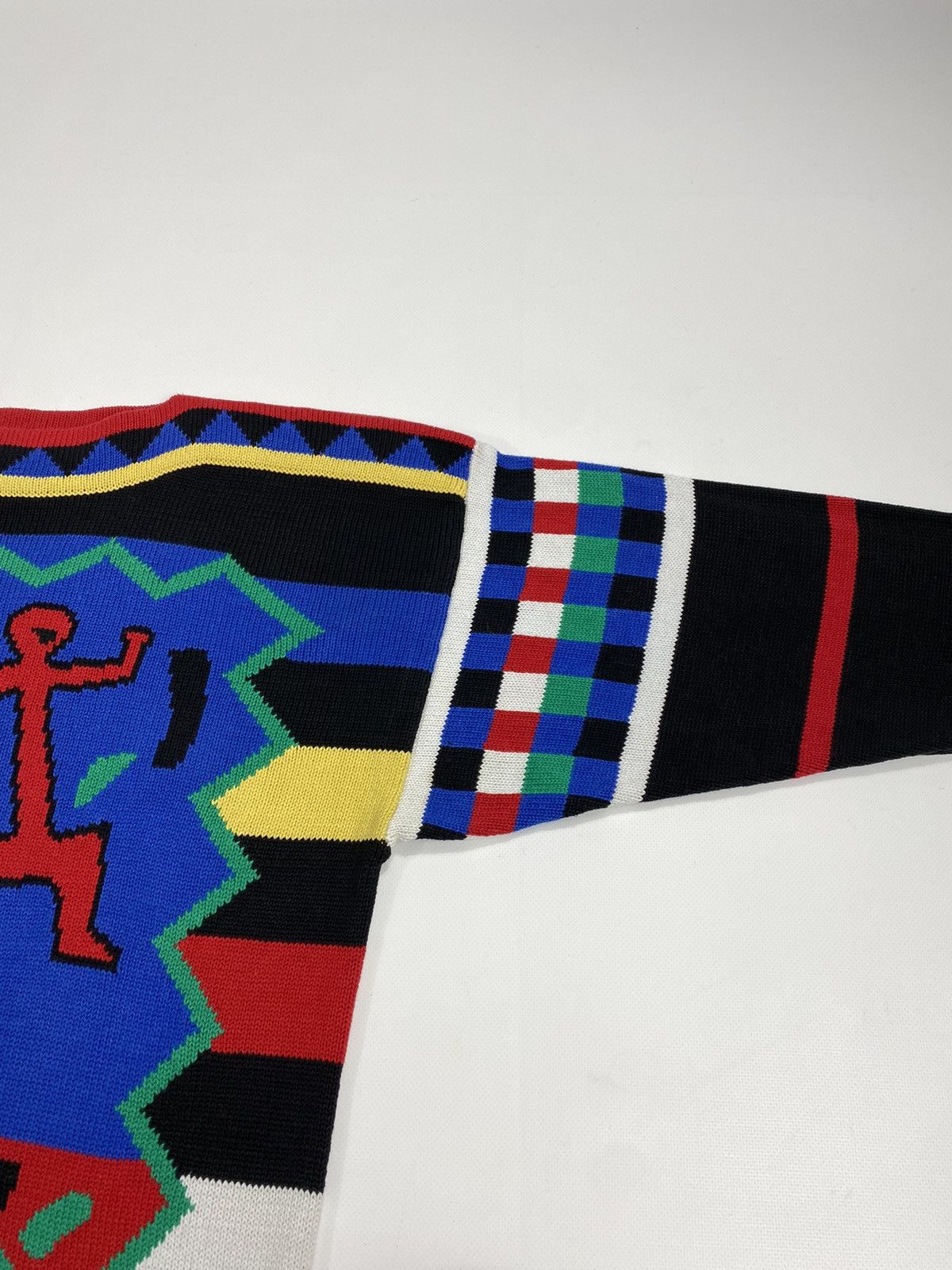 Vintage LASTDROP🔥Vintage 90s Striped Abstraction Heart Dress Sweater Size S / US 4 / IT 40 - 5 Thumbnail