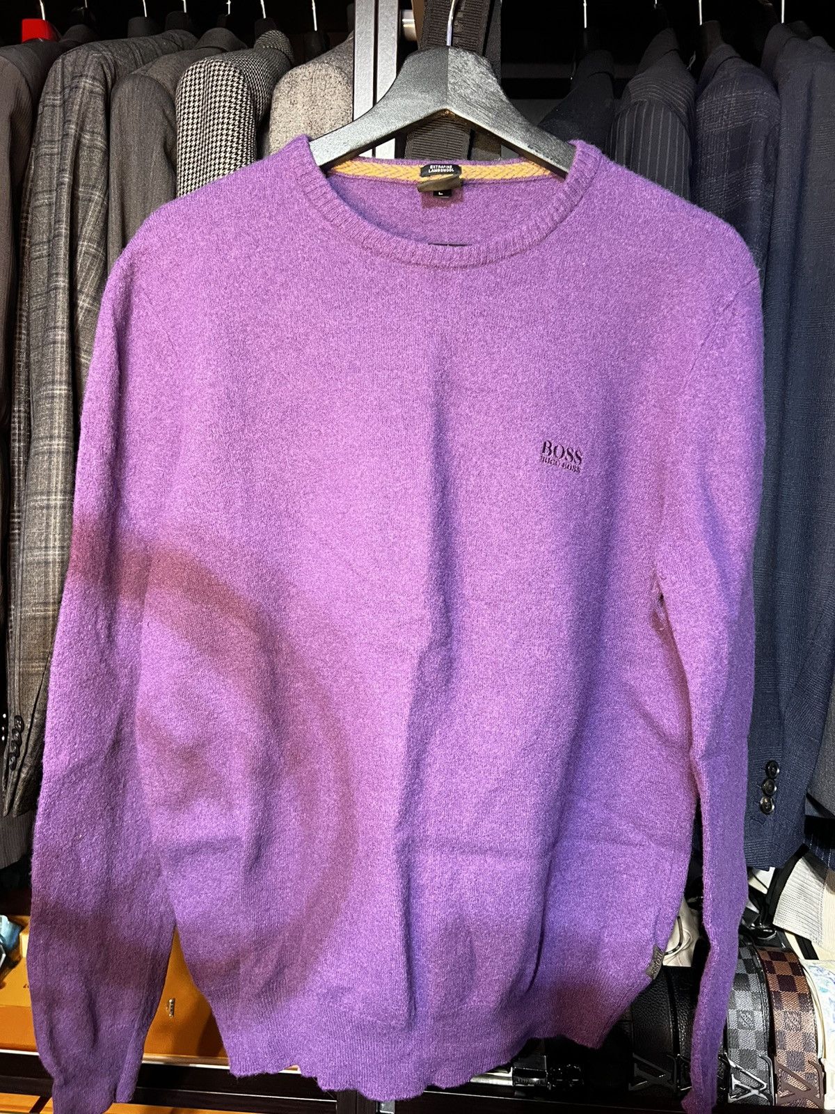 Hugo Boss Hugo Boss Wool Sweater - Purple. Size L Size US L / EU 52-54 / 3 - 1 Thumbnail