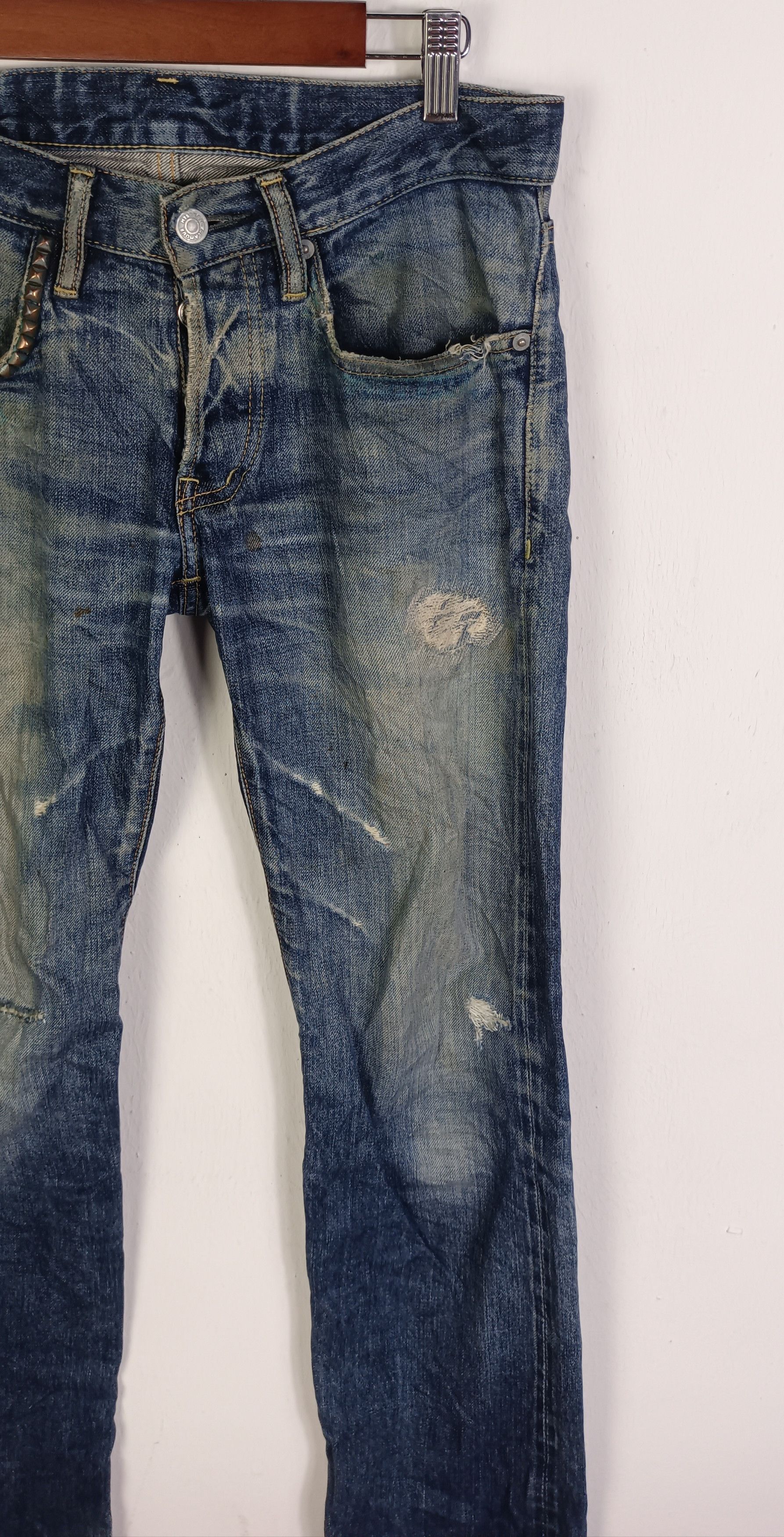 Hysteric Glamour × Japanese Brand × Vintage Vintage💥 Hysteric Glamour Full Selvedge Distressed Jeans Size US 31 - 4 Thumbnail