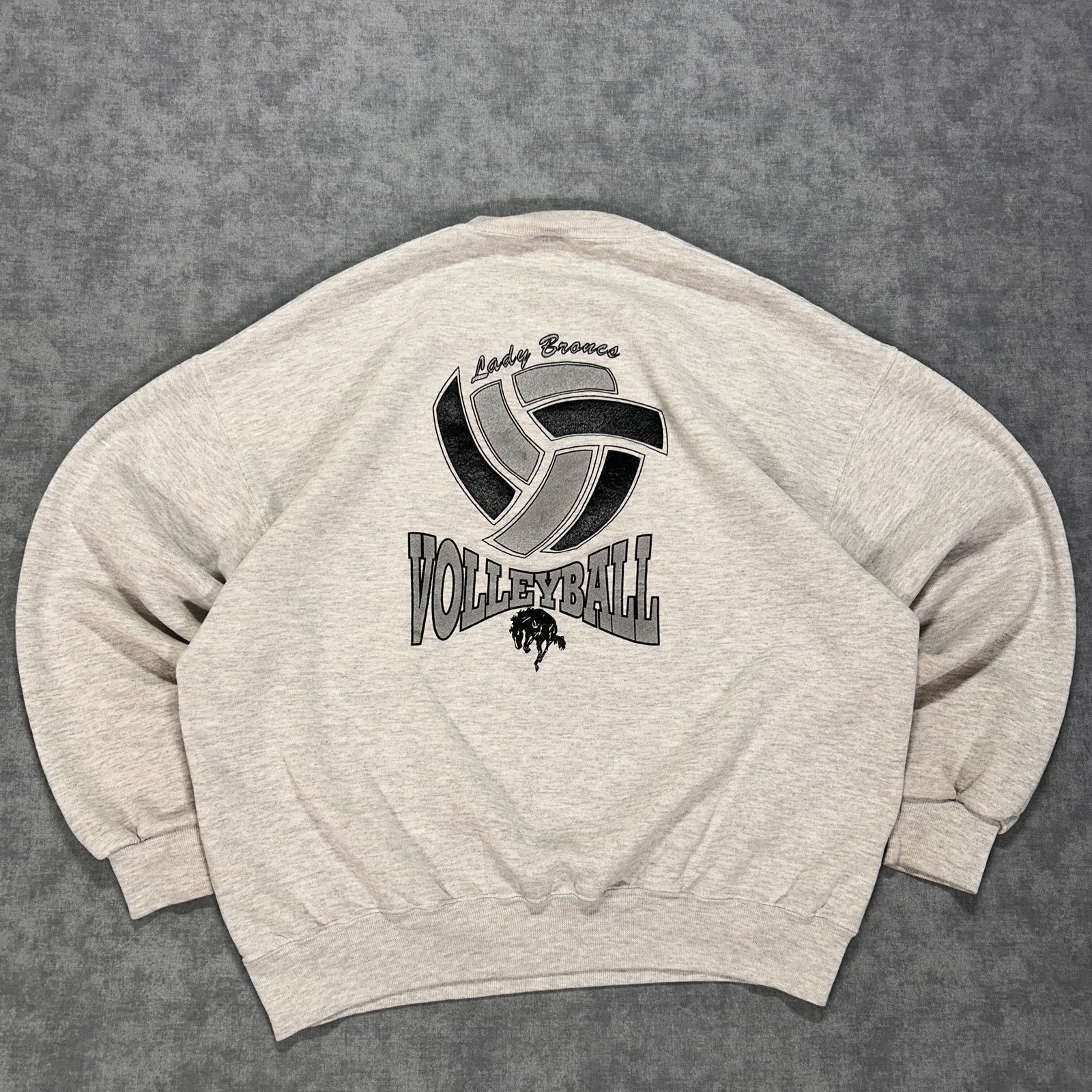 Jerzees VTG 90s Jerzees Broncs Volleyball grey sweatshirt womens XL Size XL / US 12-14 / IT 48-50 - 2 Thumbnail