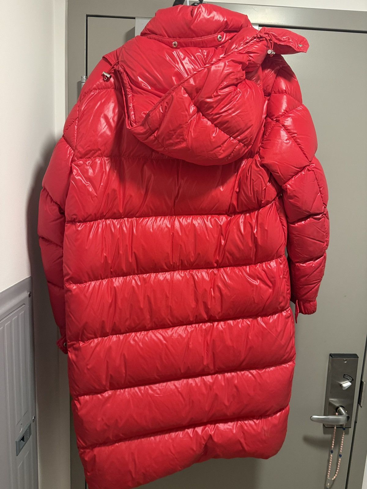 Moncler 🔴RED MONCLER - Size 2- ❗️✅HANOVERIAN HOODED LONG DOWN JACKET Size US M / EU 48-50 / 2 - 2 Thumbnail