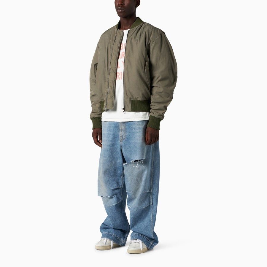 1989 STUDIO o1d2blof1124 Bomber Jacket in Army Green Size US L / EU 52-54 / 3 - 4 Thumbnail