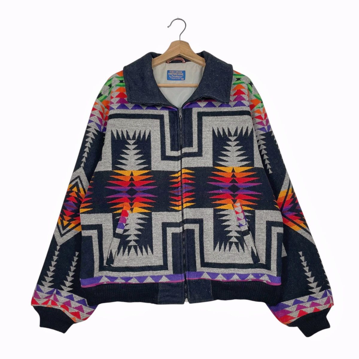 Pendleton Vintage 80s Pendleton Aztech Navajo Western Wear Jacket Size US XL / EU 56 / 4 - 1 Thumbnail
