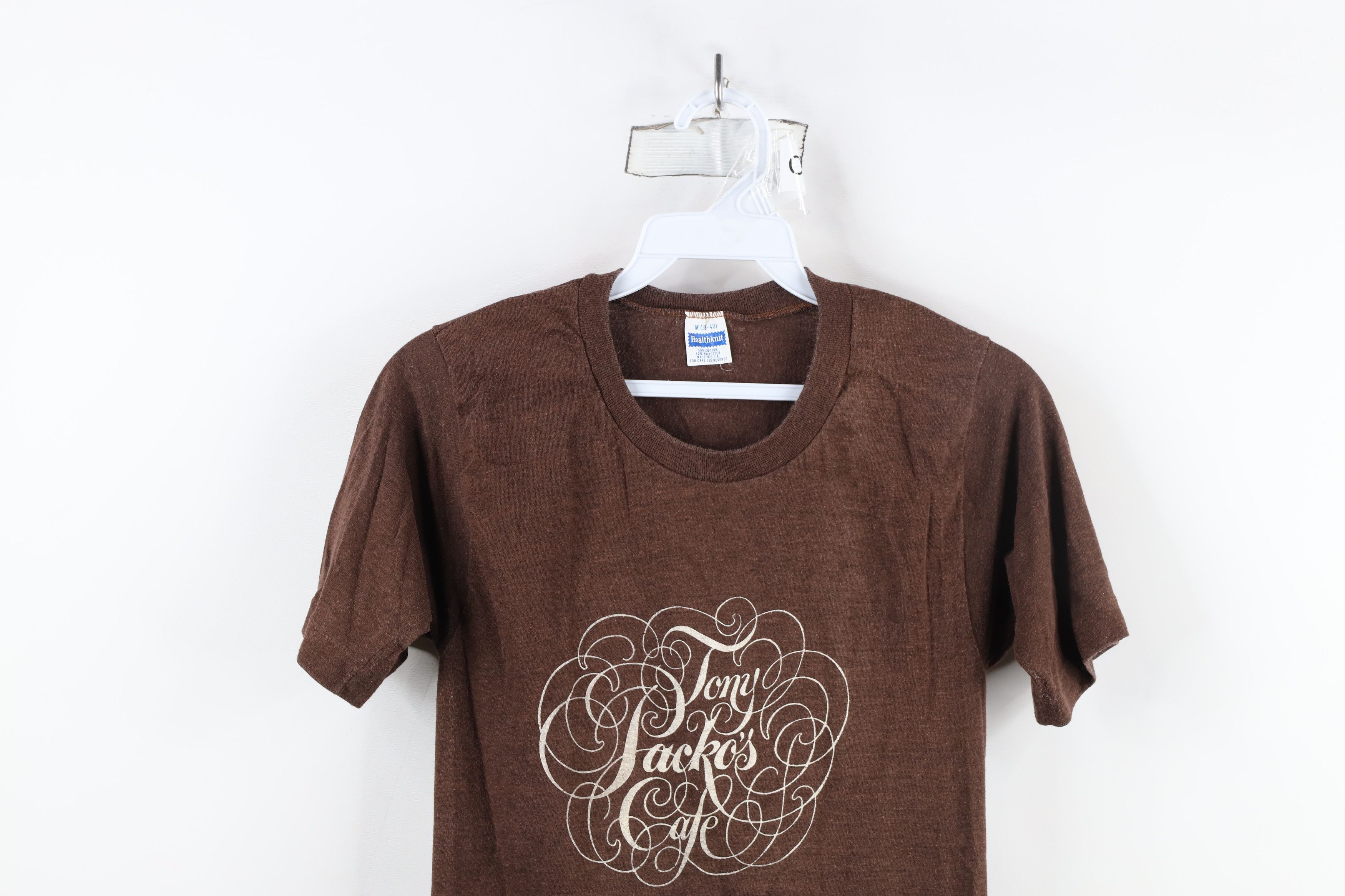 Vintage Vintage 70s Tony Packos Cafe Toledo Ohio T-Shirt Brown USA Size M / US 6-8 / IT 42-44 - 2 Thumbnail