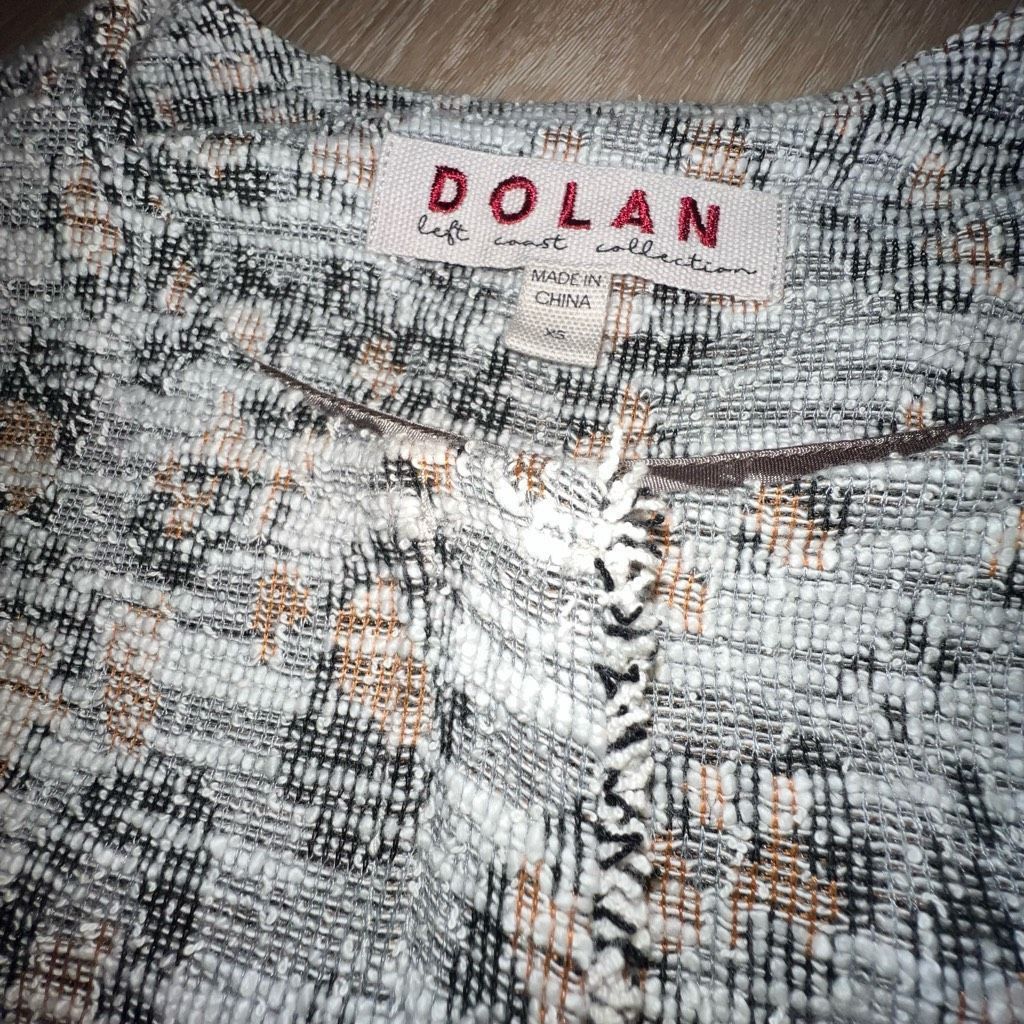 Anthropologie Anthropologie Dolan Leopard Longline Brown Motif Tweed Jacket, Women’s XS Size XS / US 0-2 / IT 36-38 - 6 Thumbnail