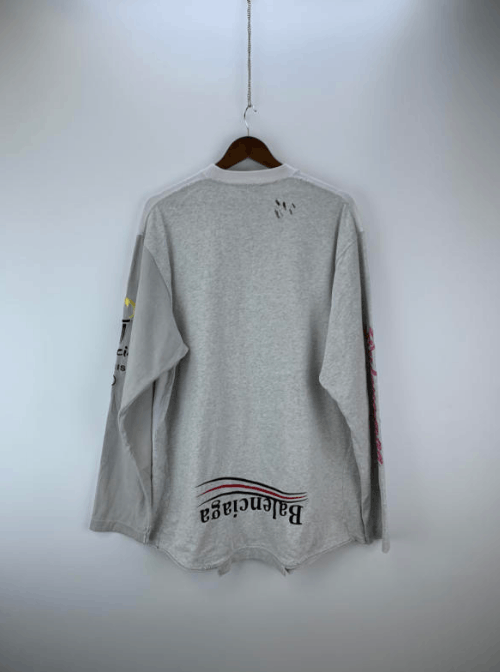Balenciaga Balenciaga Oversized Long-Sleeve T-Shirt 2M Size US M / EU 48-50 / 2 - 2 Thumbnail