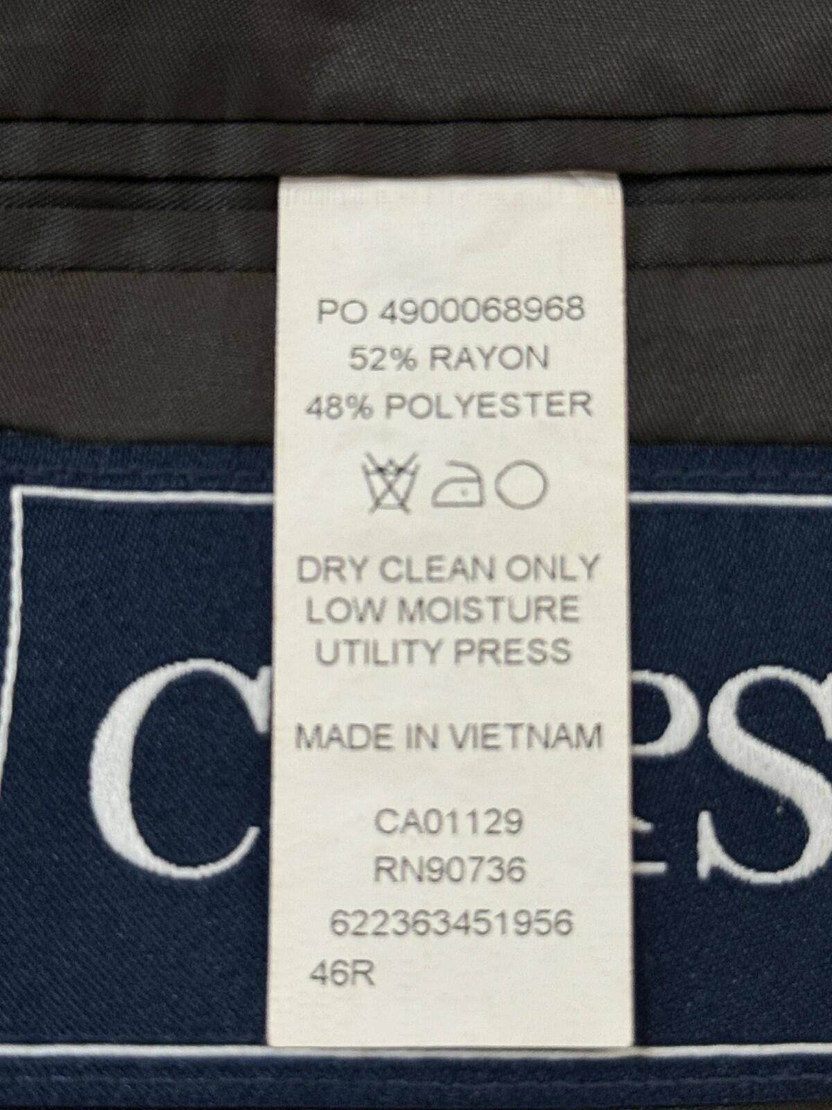 Chaps Ralph Lauren Blazer Mens 46R Gray Sport Coat Quiet Money Size 46R - 5 Thumbnail