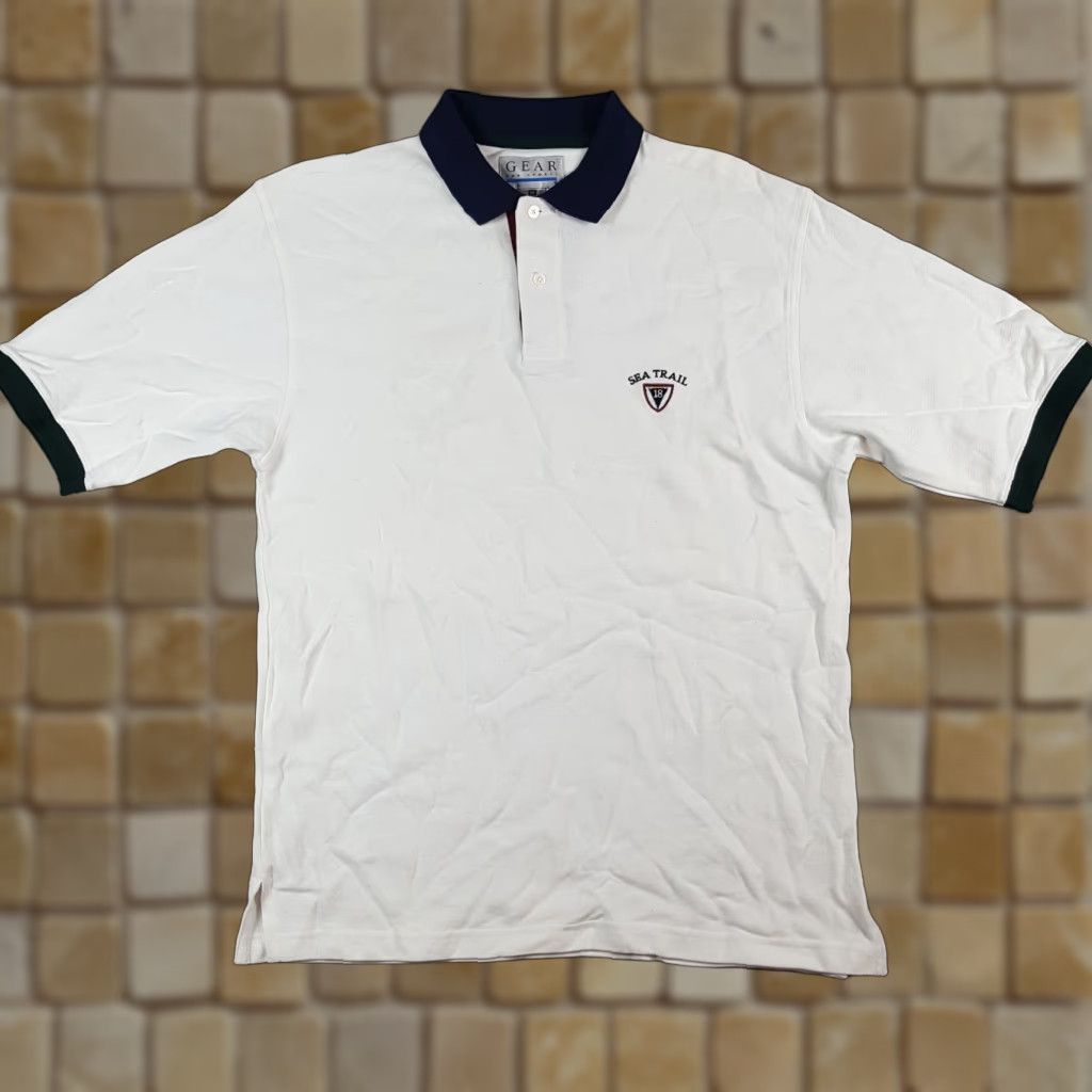 Vintage VINTAGE Sea Trail Polo Shirt Golf Club Men’s Size M White 90s Preppy Casual Workwear Shirt Polo Men Size US M / EU 48-50 / 2 - 1 Thumbnail