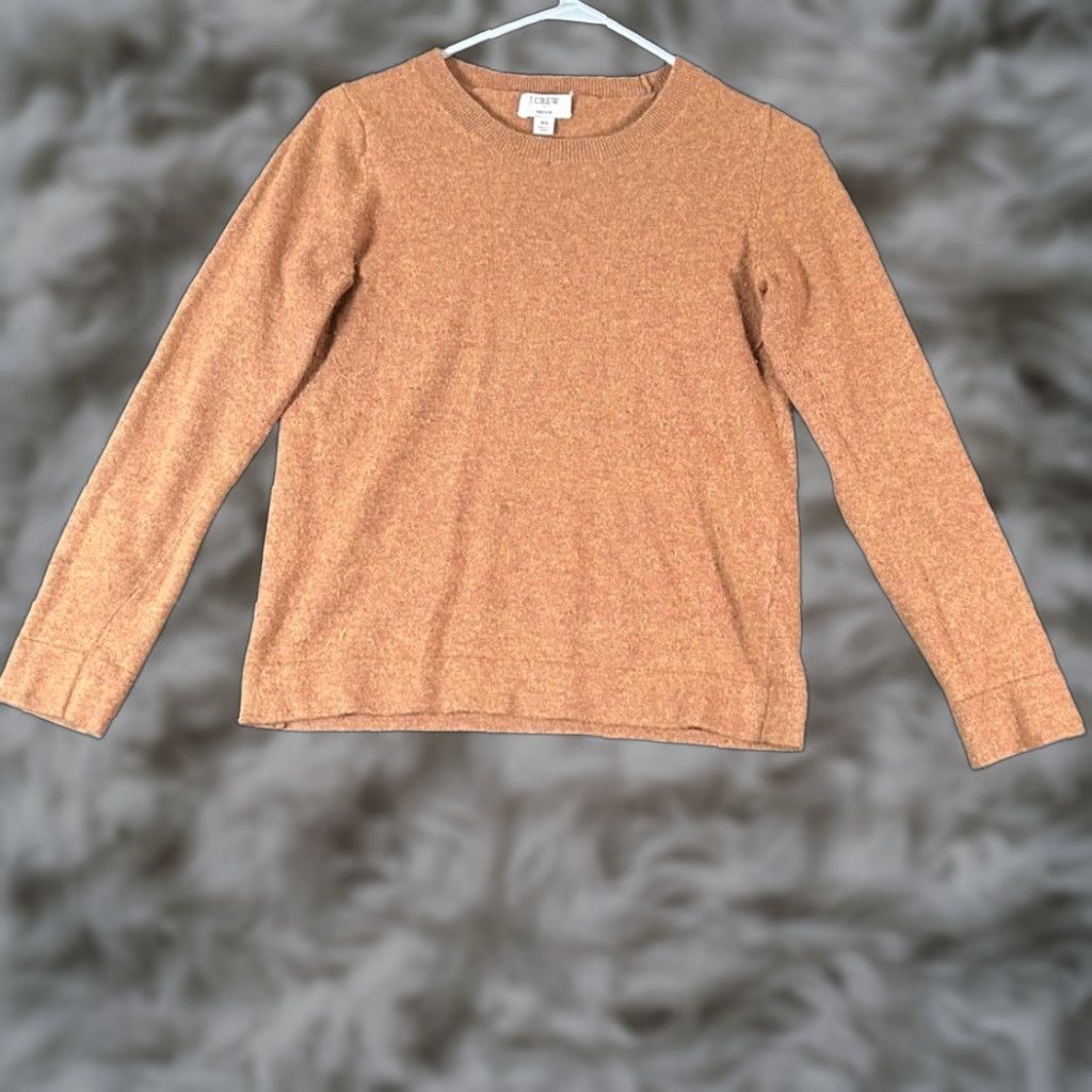 J.Crew JCrew Teddie Sweater Womens XS Brown Cotton Wool Blend Crewneck Pullover M833 Size XS / US 0-2 / IT 36-38 - 1 Thumbnail