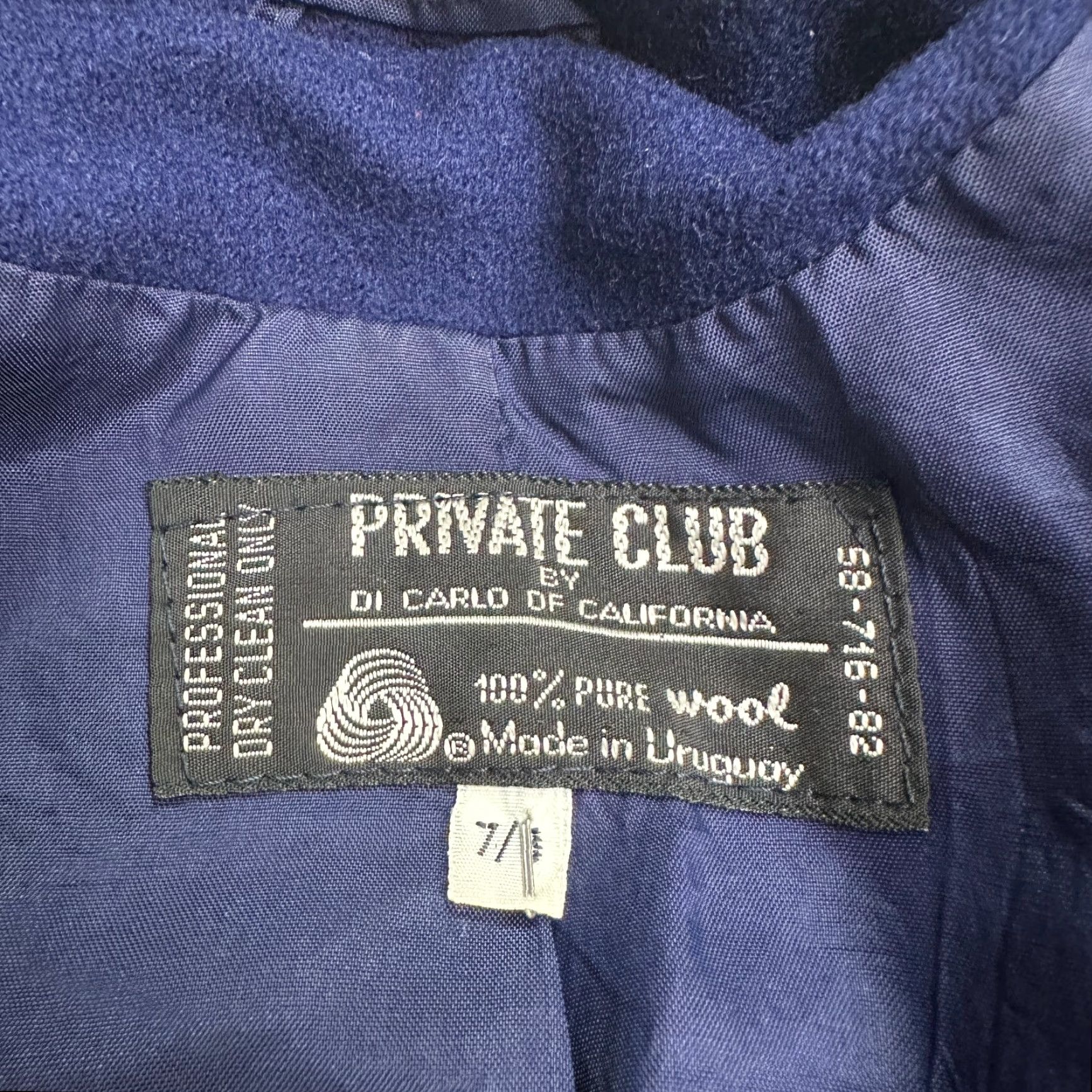 Vintage VINTAGE Private Label Coat Jacket Womens 7/8 Blue Belted Lined Wool Long Sleeve Size M / US 6-8 / IT 42-44 - 4 Thumbnail