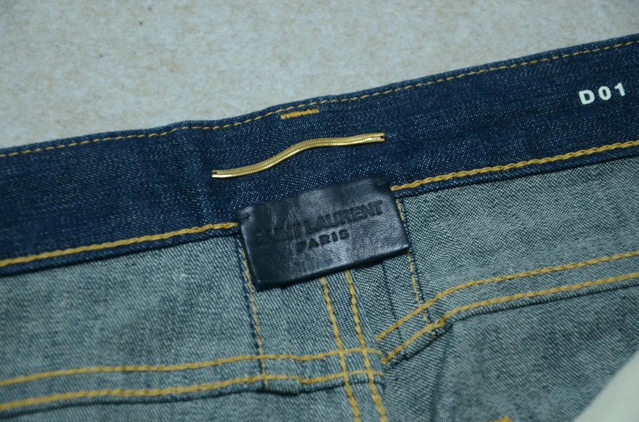 Saint Laurent Paris SLP Hedi D01 Raw Denim 30 Mint Size US 30 / EU 46 - 8 Thumbnail