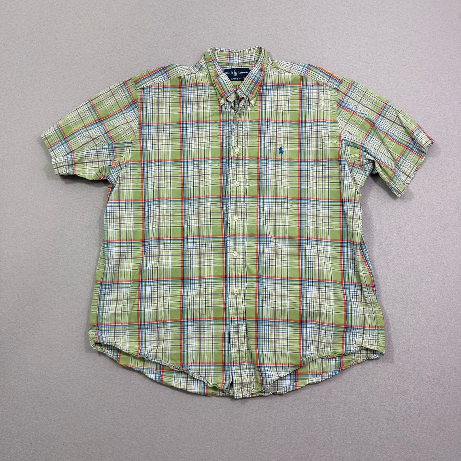 Polo Ralph Lauren Vintage Polo Ralph Lauren Classic Fit Button Shirt XL Green Size US XL / EU 56 / 4 - 1 Thumbnail