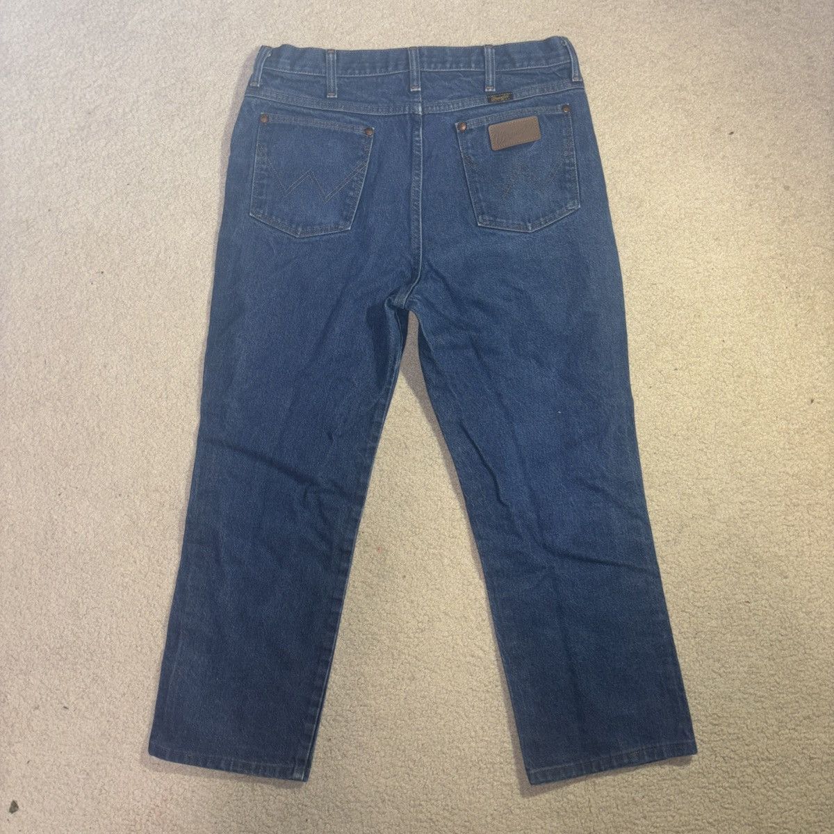 Vintage × Wrangler Wrangler 936DEN Men’s 36x34 Straight Leg Denim Jeans Vintage Size US 36 / EU 52 - 3 Thumbnail