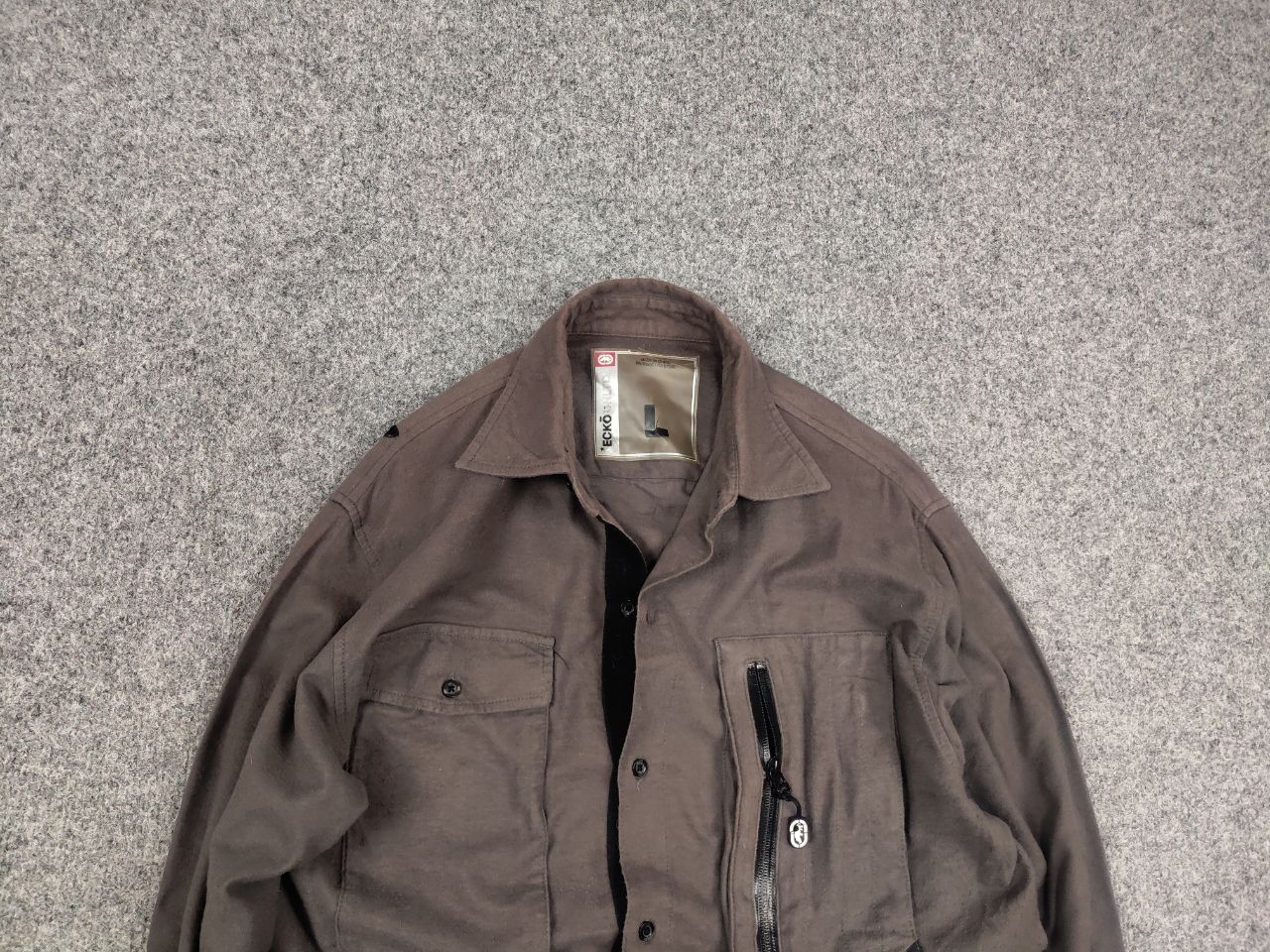 Ecko Unltd. Vintage Ecko Unltd y2k flannel overshirt pocket military Size US L / EU 52-54 / 3 - 4 Thumbnail