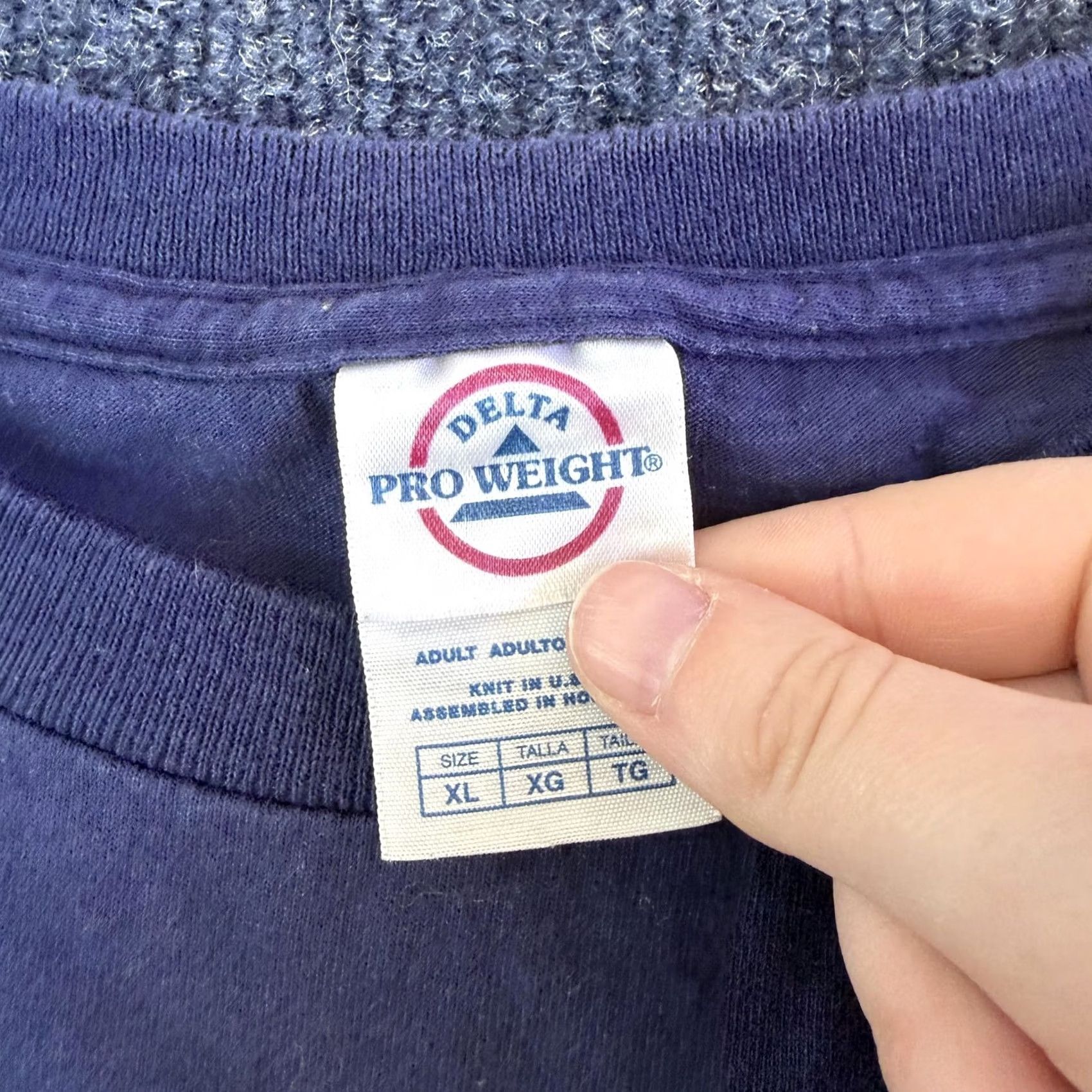 Vintage Delta Pro Weight Shirt Mens XL Blue USA Graphic T-Shirt Patriotic America The Beautiful 76 Land Of The Free Womens? Mens Size US XL / EU 56 / 4 - 3 Thumbnail