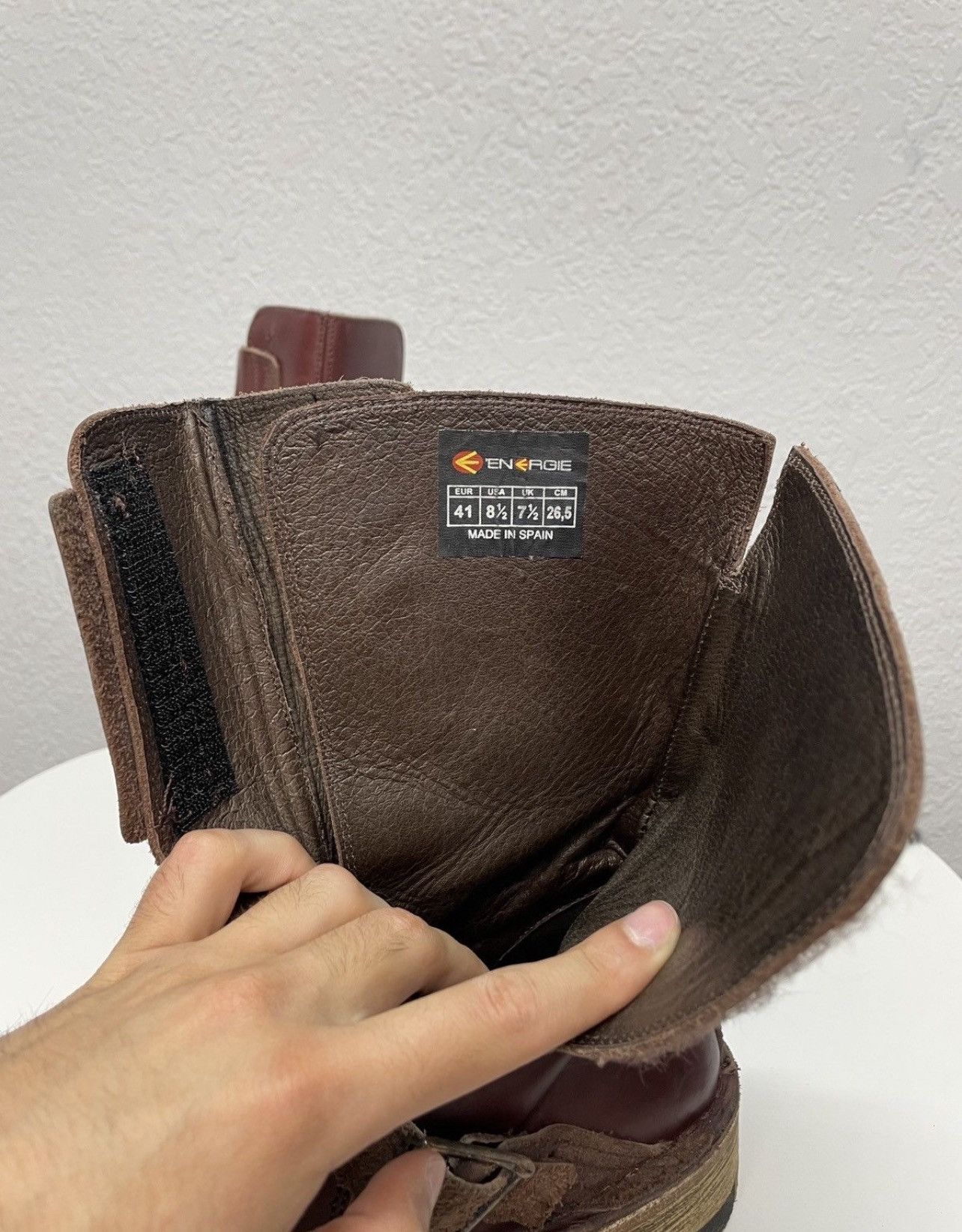 If Six Was Nine Vintage Rick Owens Vibe Burgundy Leather Moto Biker Boots Size US 9 / EU 42 - 11 Thumbnail